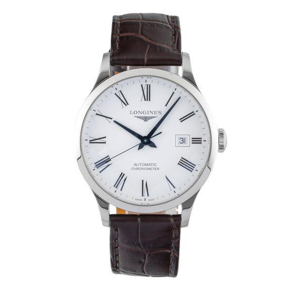 Longines Record acero automático reloj para caballeros L2.821.4.11.2 LP: 2400EUR  [2601544]