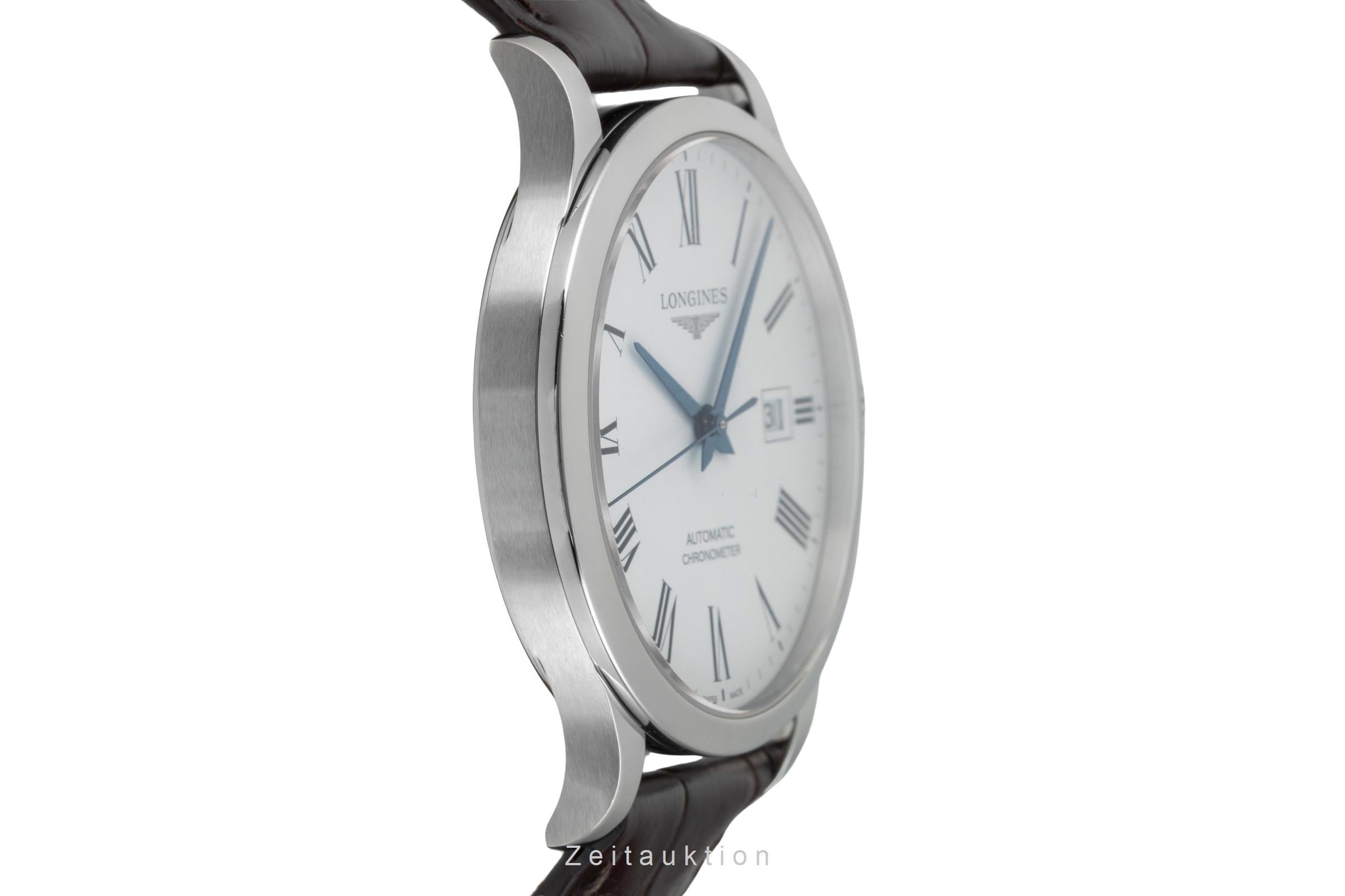Longines Record acero automático reloj para caballeros L2.821.4.11.2 LP: 2400EUR  [2601544]