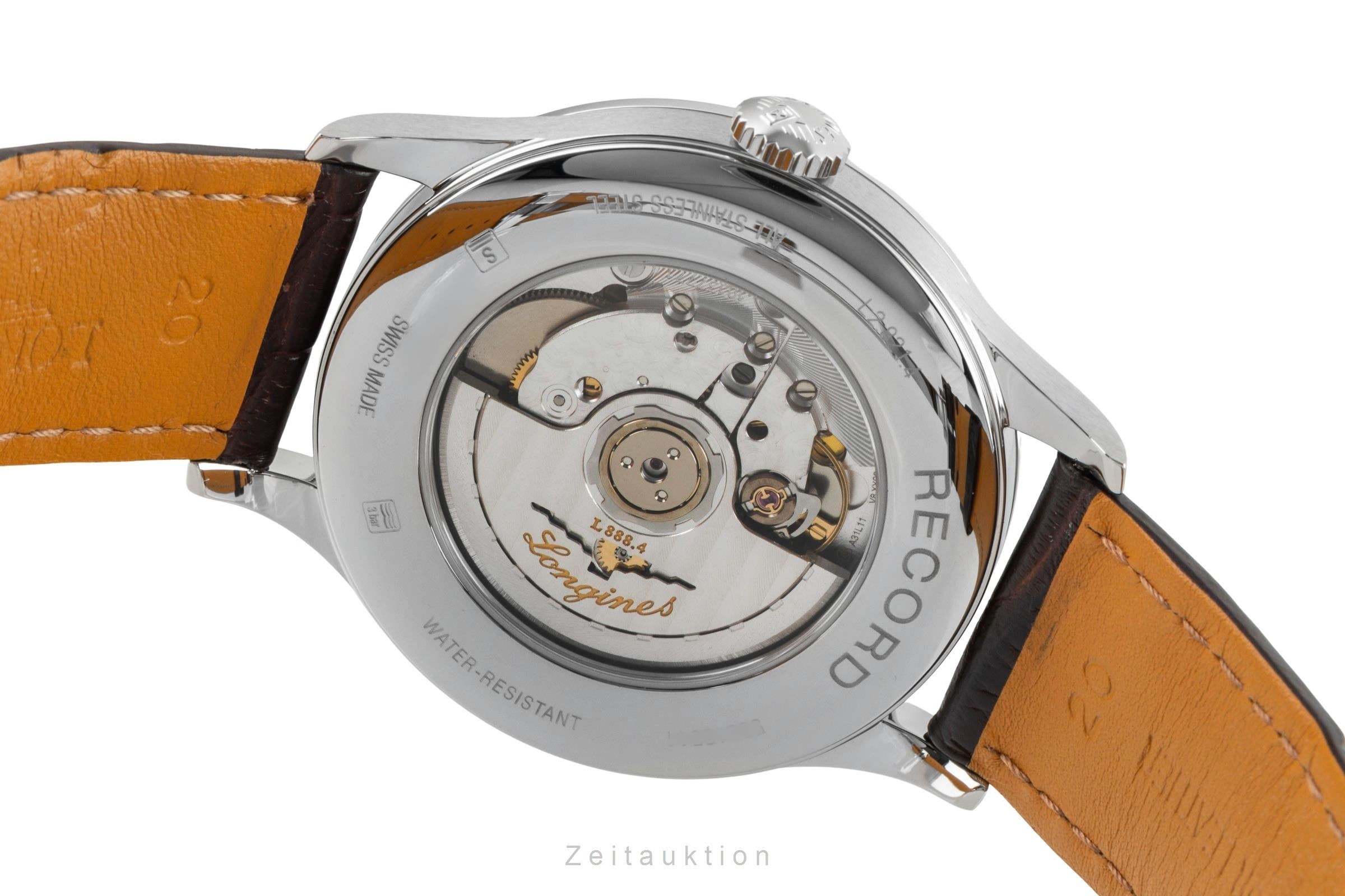 Longines Record acero automático reloj para caballeros L2.821.4.11.2 LP: 2400EUR  [2601544]