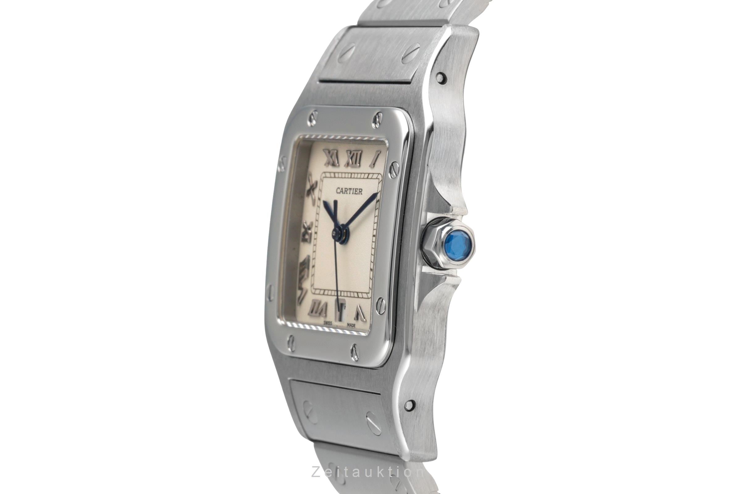 Cartier Santos Edelstahl Silver Dial Quarz Herrenuhr Ref. W20025D6 Klassiker [2601550]