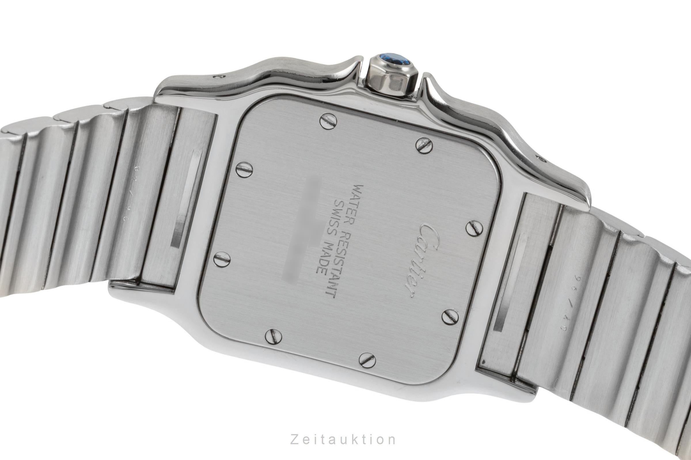 Cartier Santos Edelstahl Silver Dial Quarz Herrenuhr Ref. W20025D6 Klassiker [2601550]