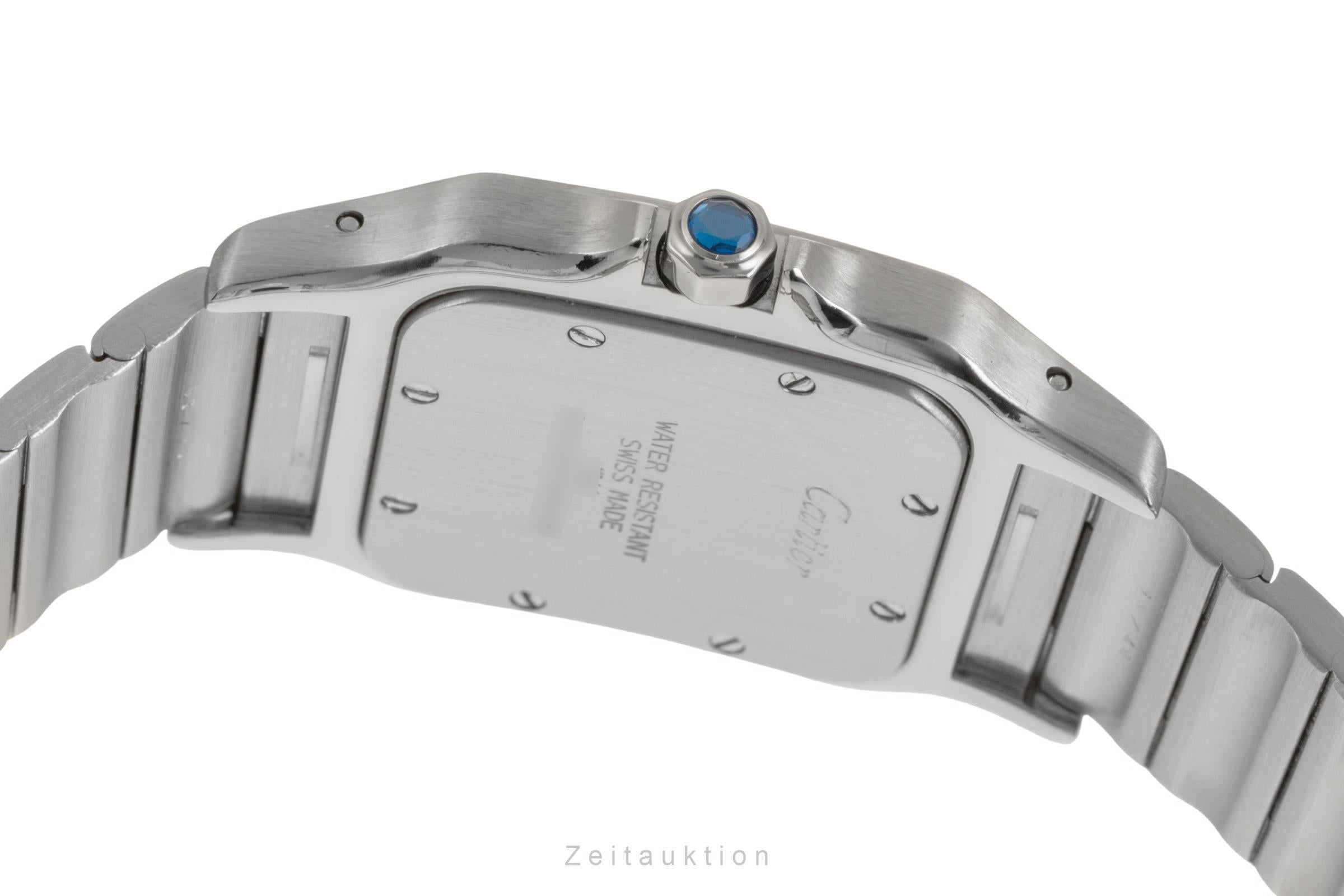 Cartier Santos Edelstahl Silver Dial Quarz Herrenuhr Ref. W20025D6 Klassiker [2601550]