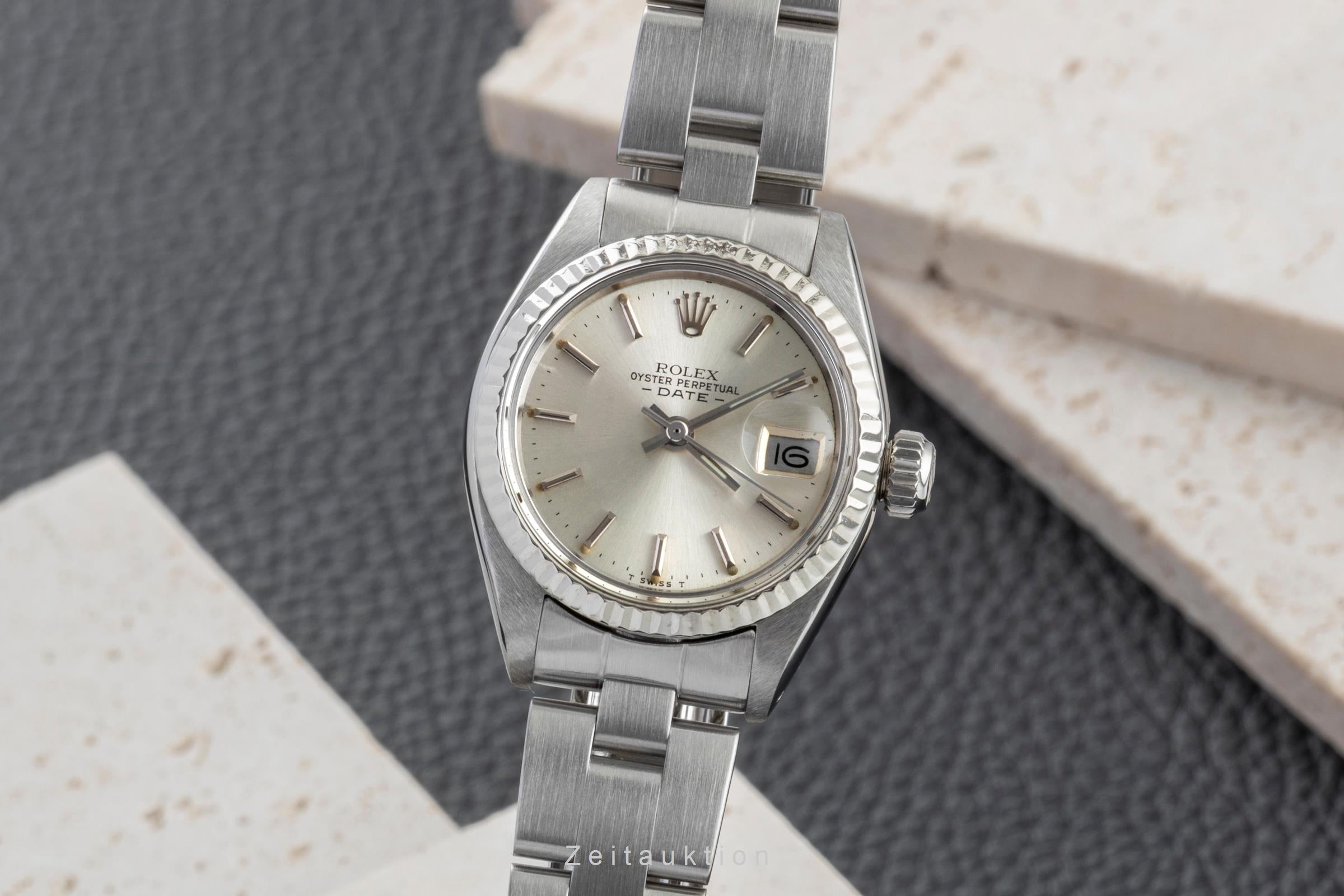 Rolex Lady Date acier / or blanc automatique montre pour femmes 6917 Vintage  [2601551]