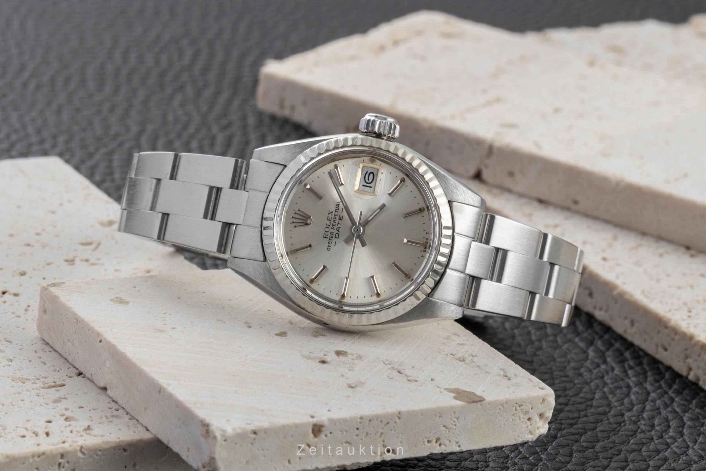 Rolex Lady Date acier / or blanc automatique montre pour femmes 6917 Vintage  [2601551]