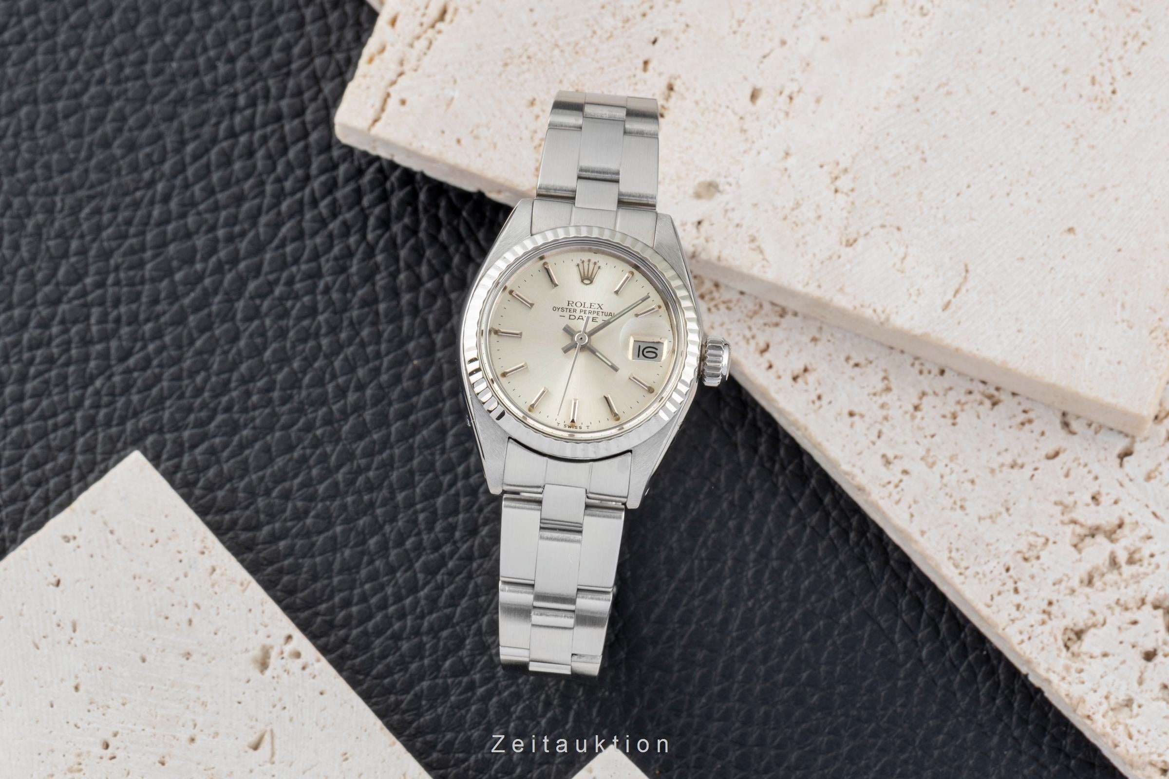 Rolex Lady Date acier / or blanc automatique montre pour femmes 6917 Vintage  [2601551]