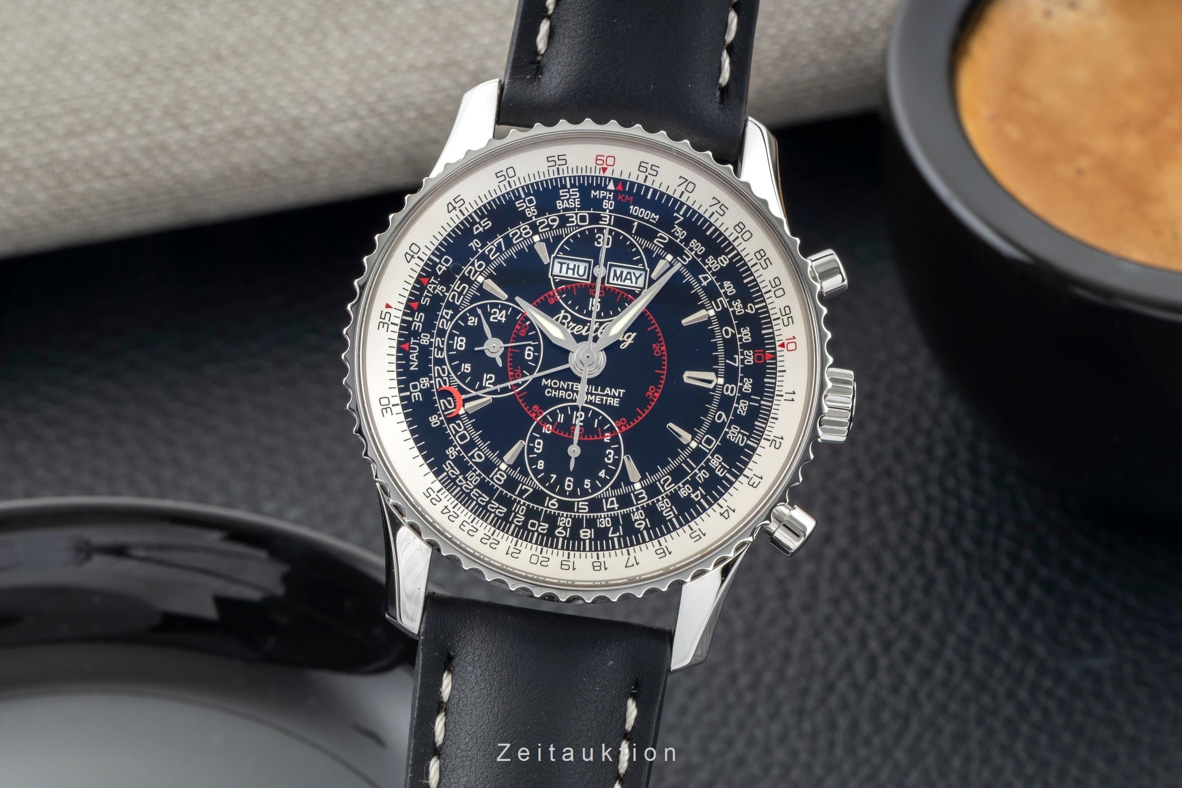Breitling Montbrillant Datora chronograph steel automatic Kal. B21