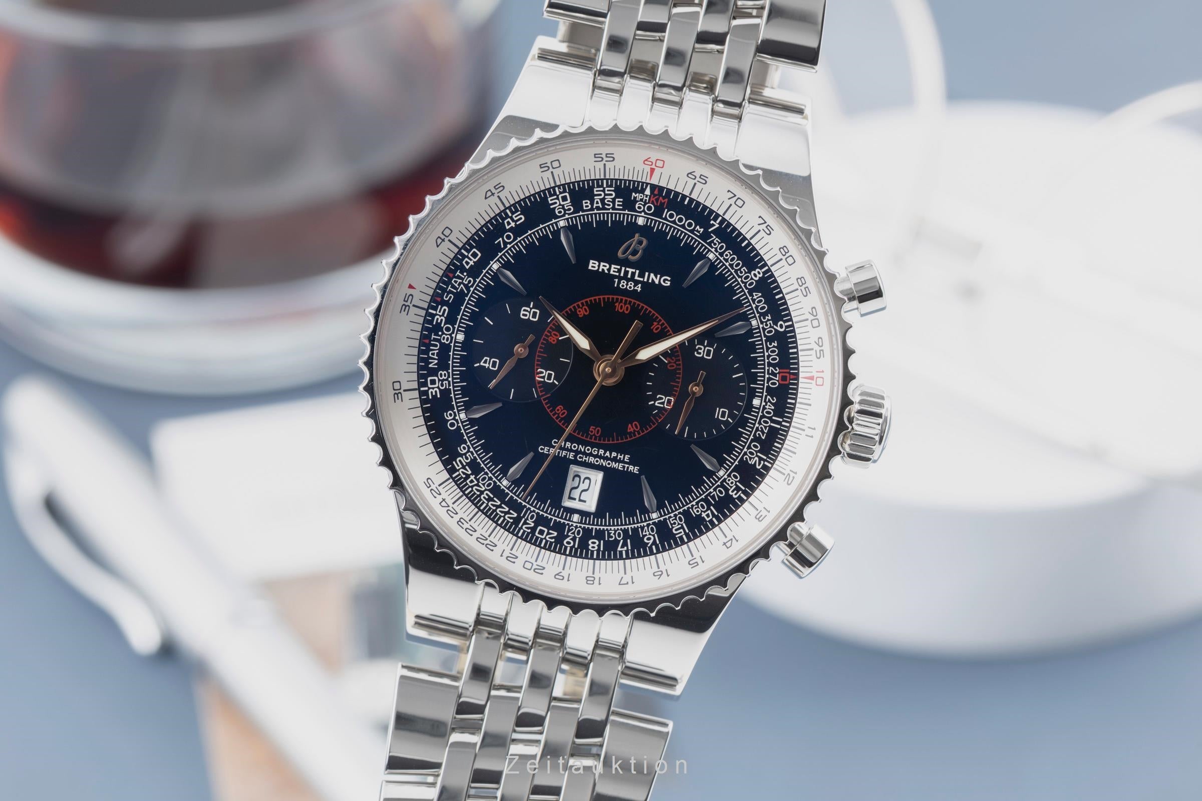 Breitling Montbrillant chronograph steel automatic Kal. B23 Ref