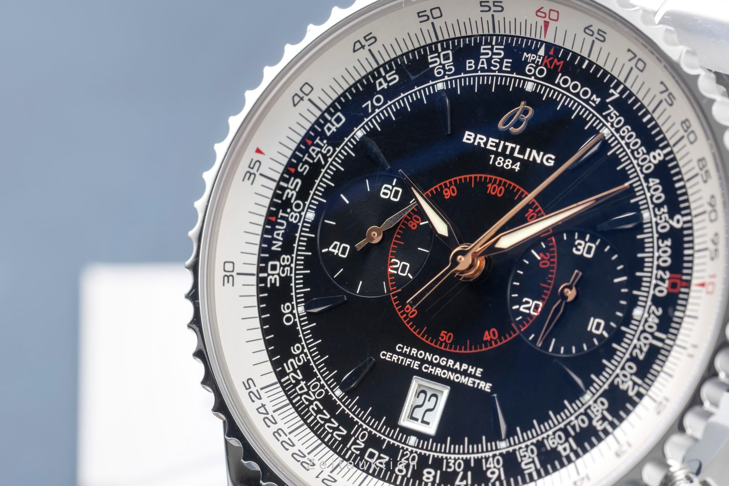 Breitling Montbrillant chronograph steel automatic Kal. B23 Ref