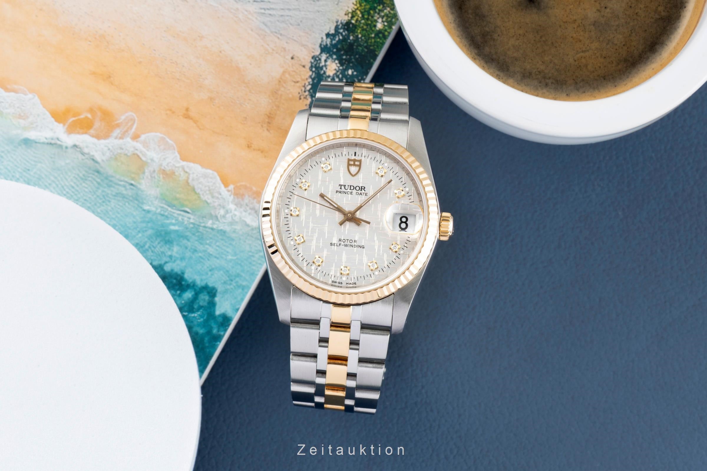 Tudor Prince Date steel / gold automatic men's watch 74033  [2601564]