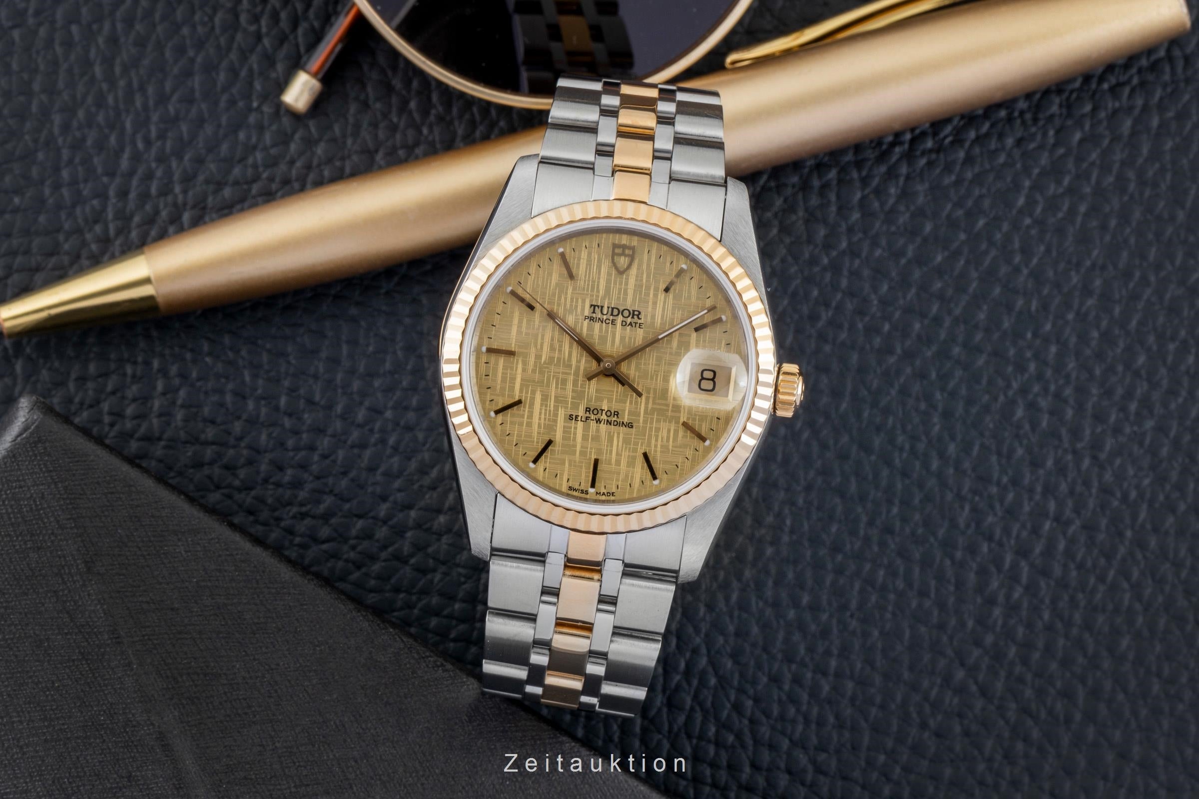 Tudor Prince Date acier / or  automatique montre pour hommes 74033  [2601568]
