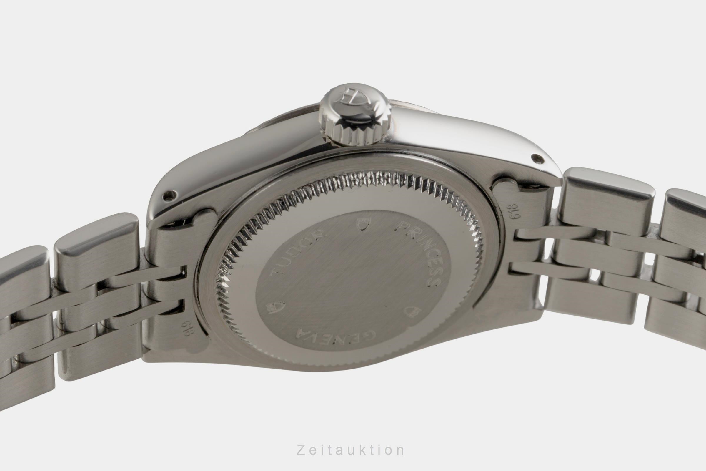 Tudor Princess Date Stahl / Weissgold Automatik Damenuhr Ref. 92414 Papiere 2005 [2601570]