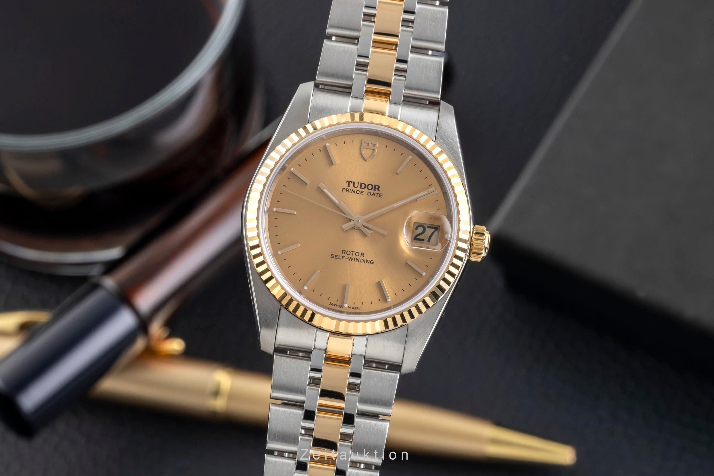 Tudor Prince Date steel / gold automatic men's watch 74033  [2601575]