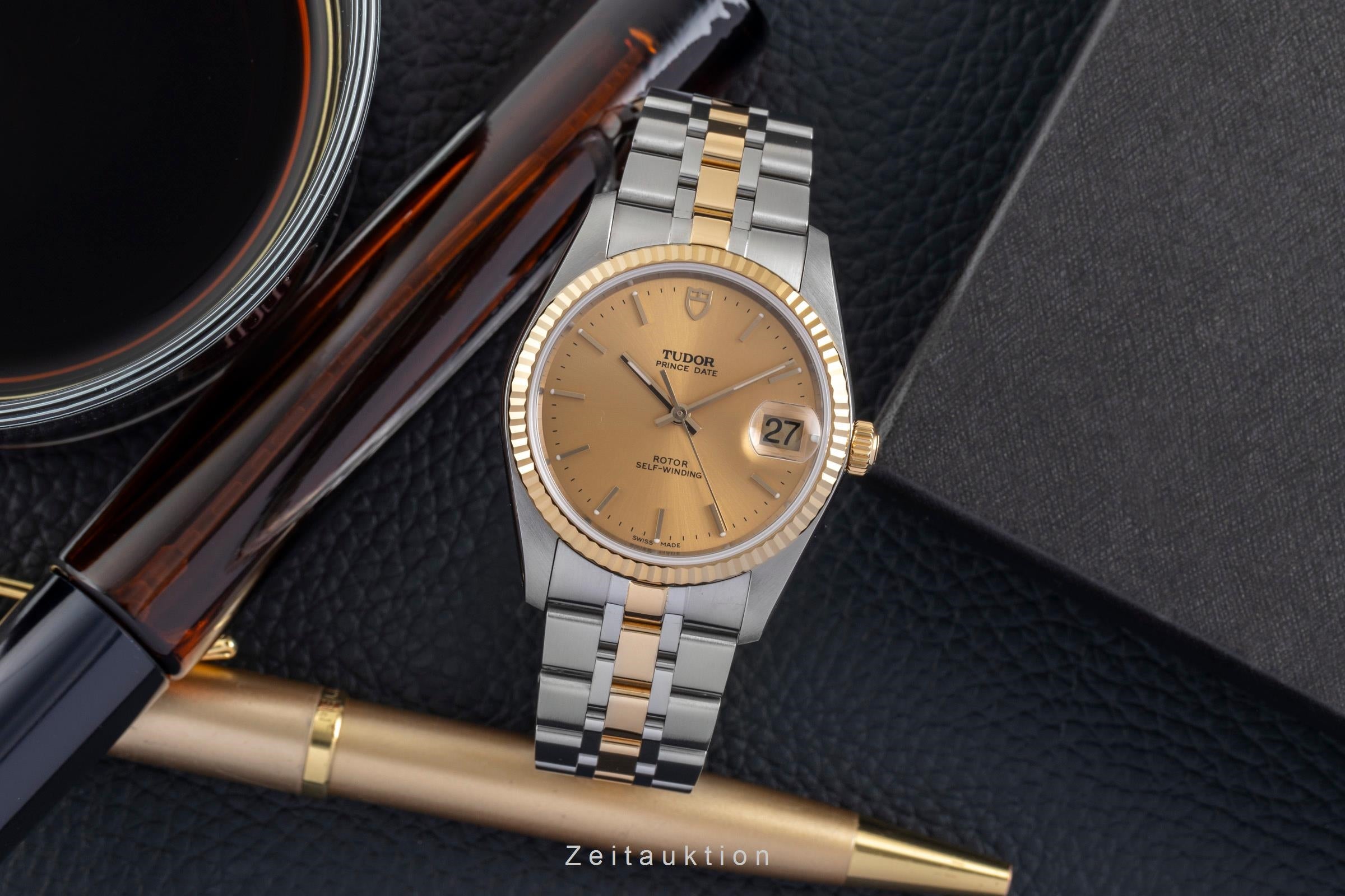 Tudor Prince Date acier / or  automatique montre pour hommes 74033  [2601575]
