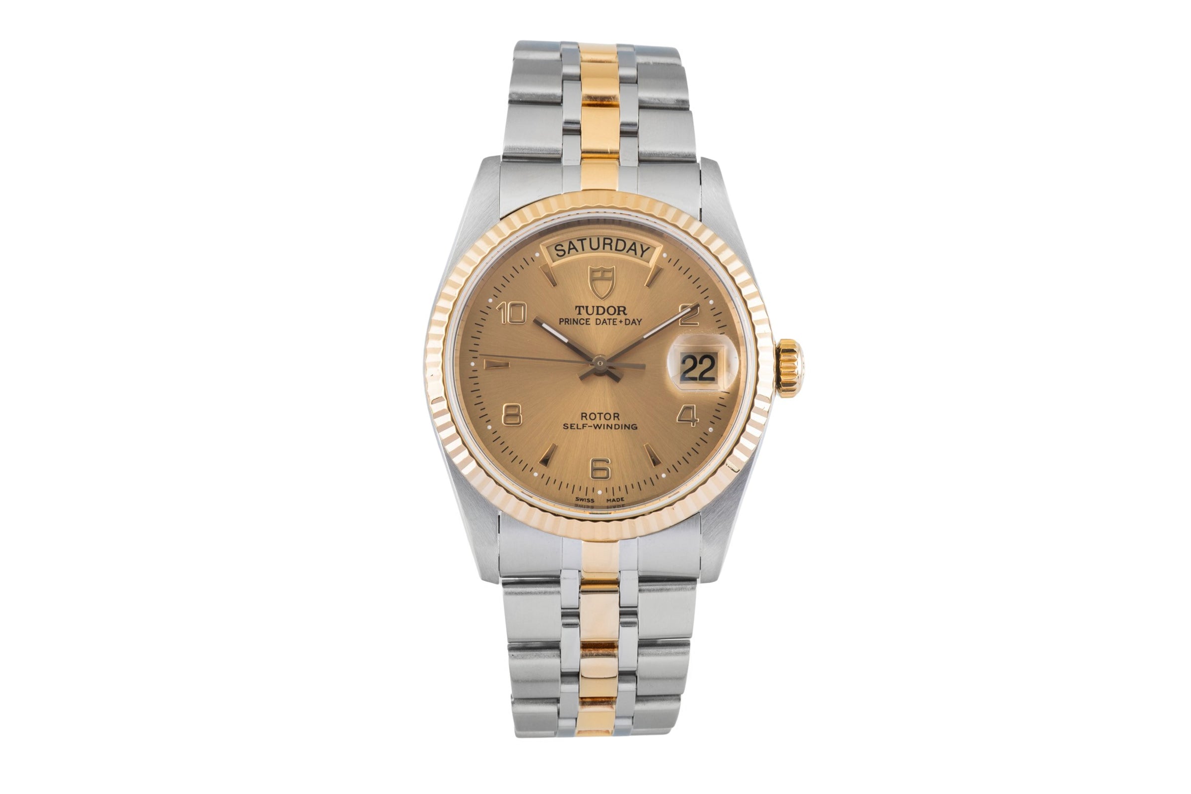 Tudor Oyster Prince Date Day Stahl / Gold Linen Dial Automatik Ref. 76213  [2601577]