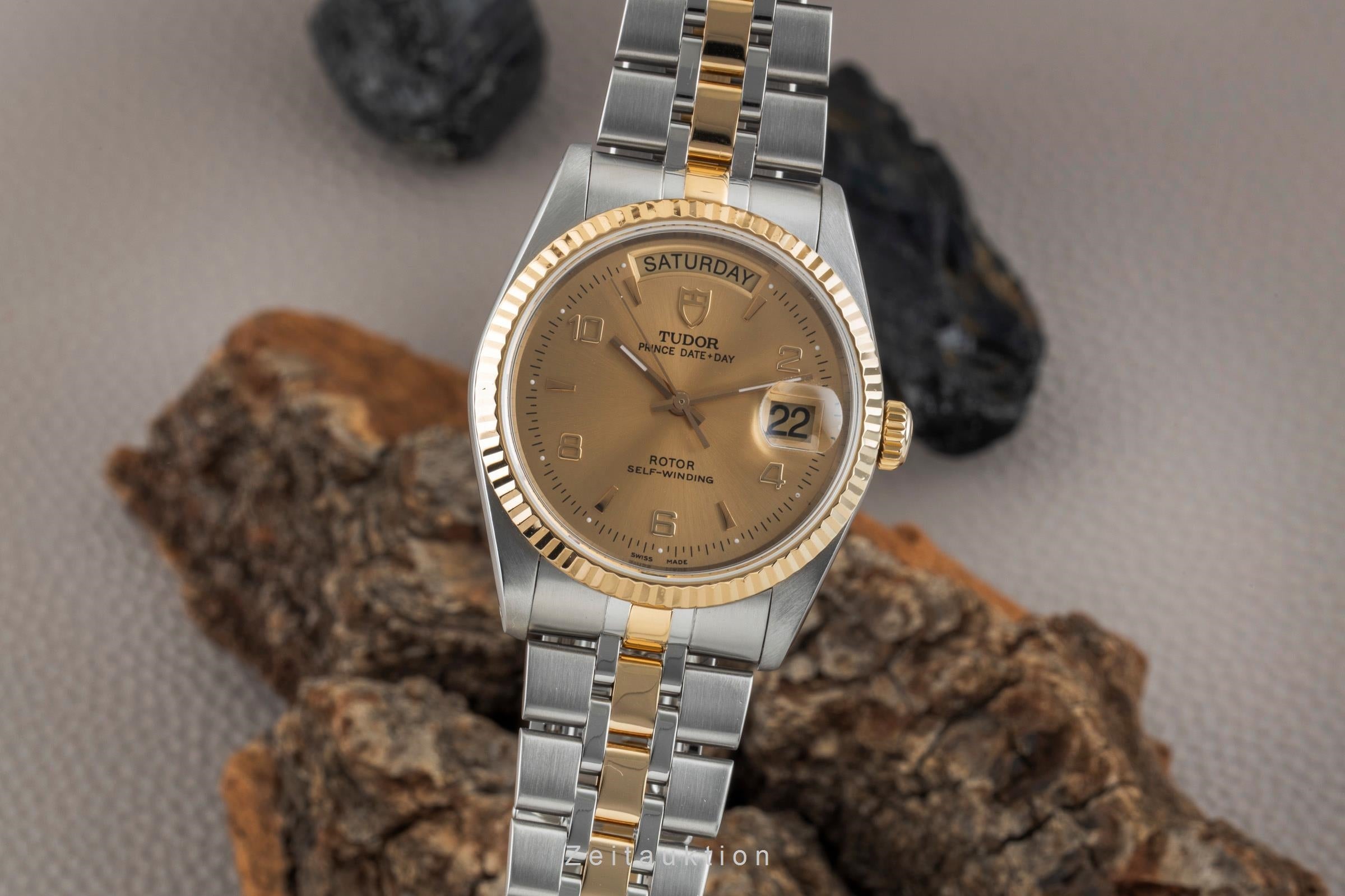 Tudor Date-Day steel / gold automatic men's watch 76213  [2601577]