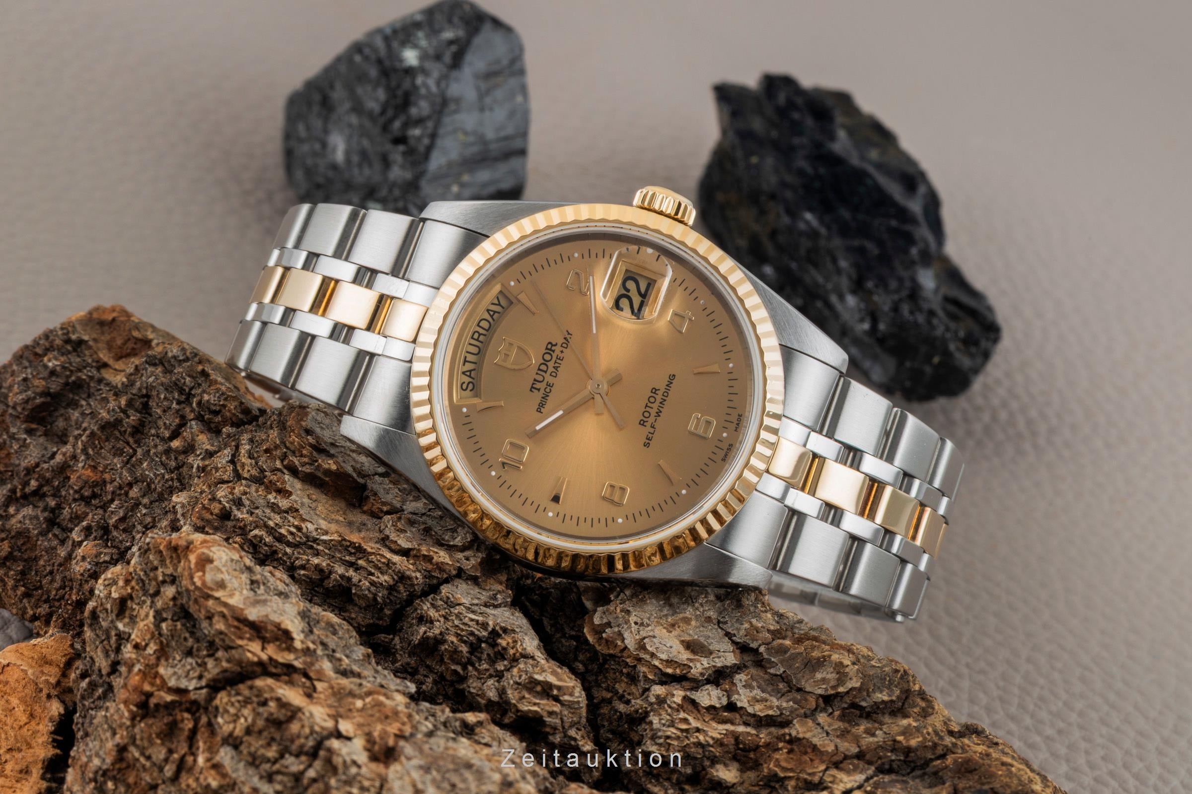 Tudor Date-Day steel / gold automatic men's watch 76213  [2601577]
