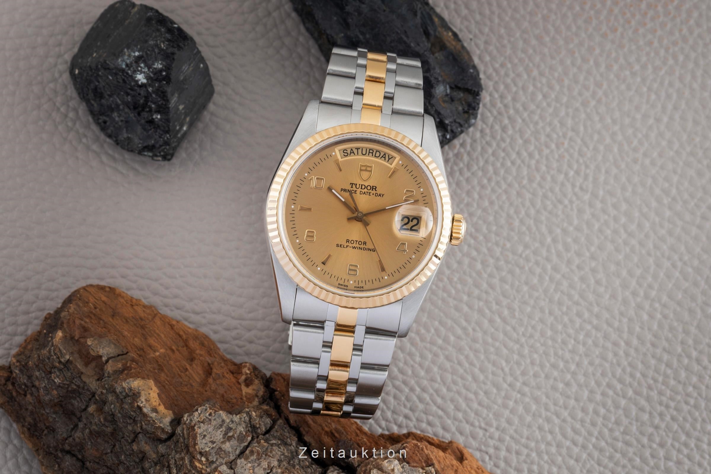 Tudor Date-Day steel / gold automatic men's watch 76213  [2601577]