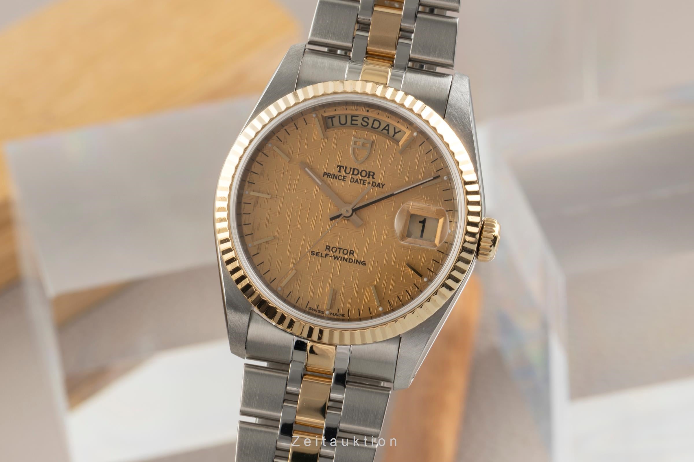 Tudor Date-Day acier / or  automatique montre pour hommes 76213  [2601579]