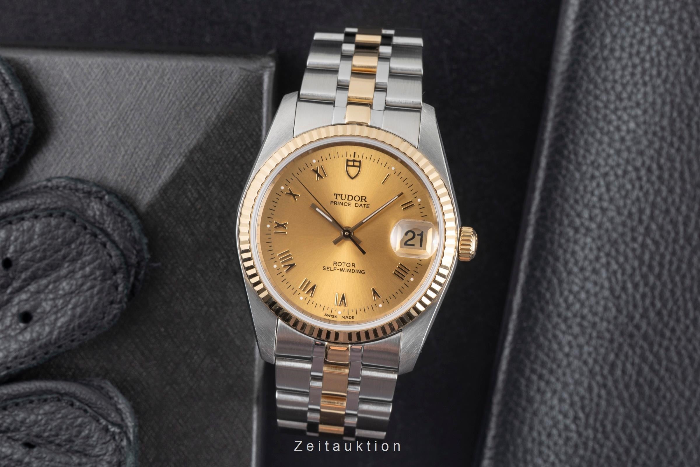 Tudor Prince Date Stahl / Gold Automatik Ref. 74033 Karte 2016 [2601582]