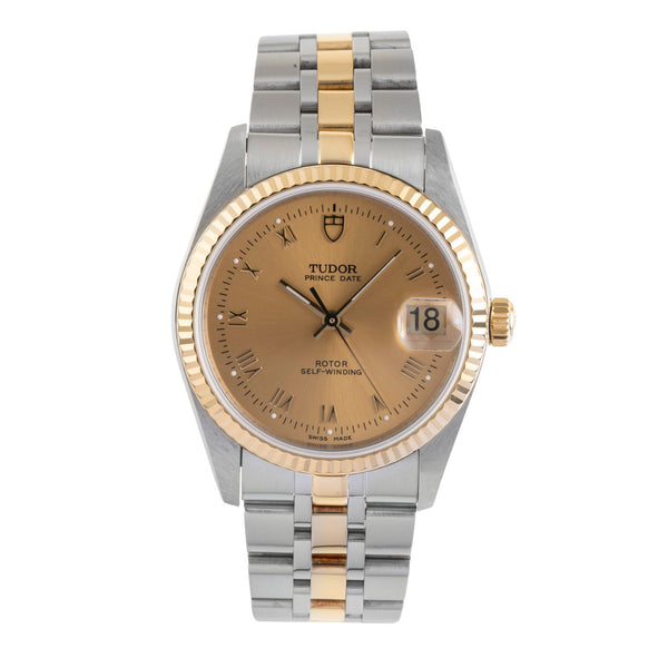 Tudor Prince Date steel / gold automatic men's watch 74033  [2601583]