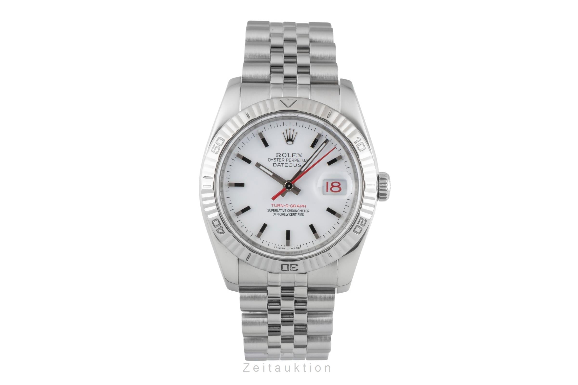 Rolex Datejust Turn-O-Graph steel / white gold automatic men's watch 116264  [2601585]