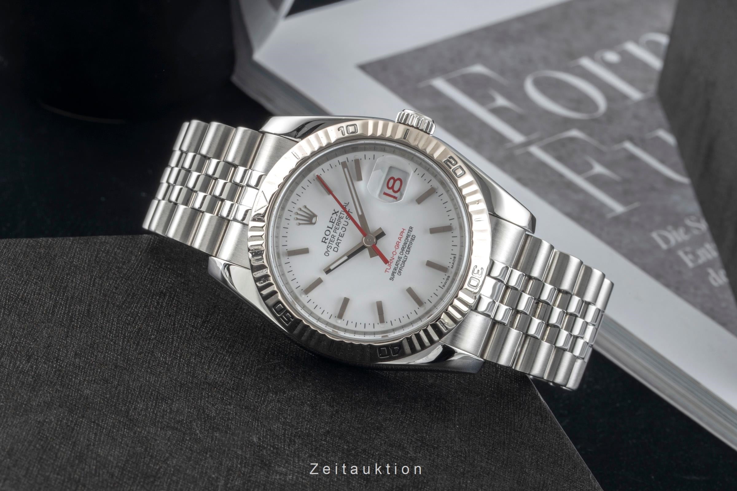 Rolex Datejust Turn-O-Graph steel / white gold automatic men's watch 116264  [2601585]