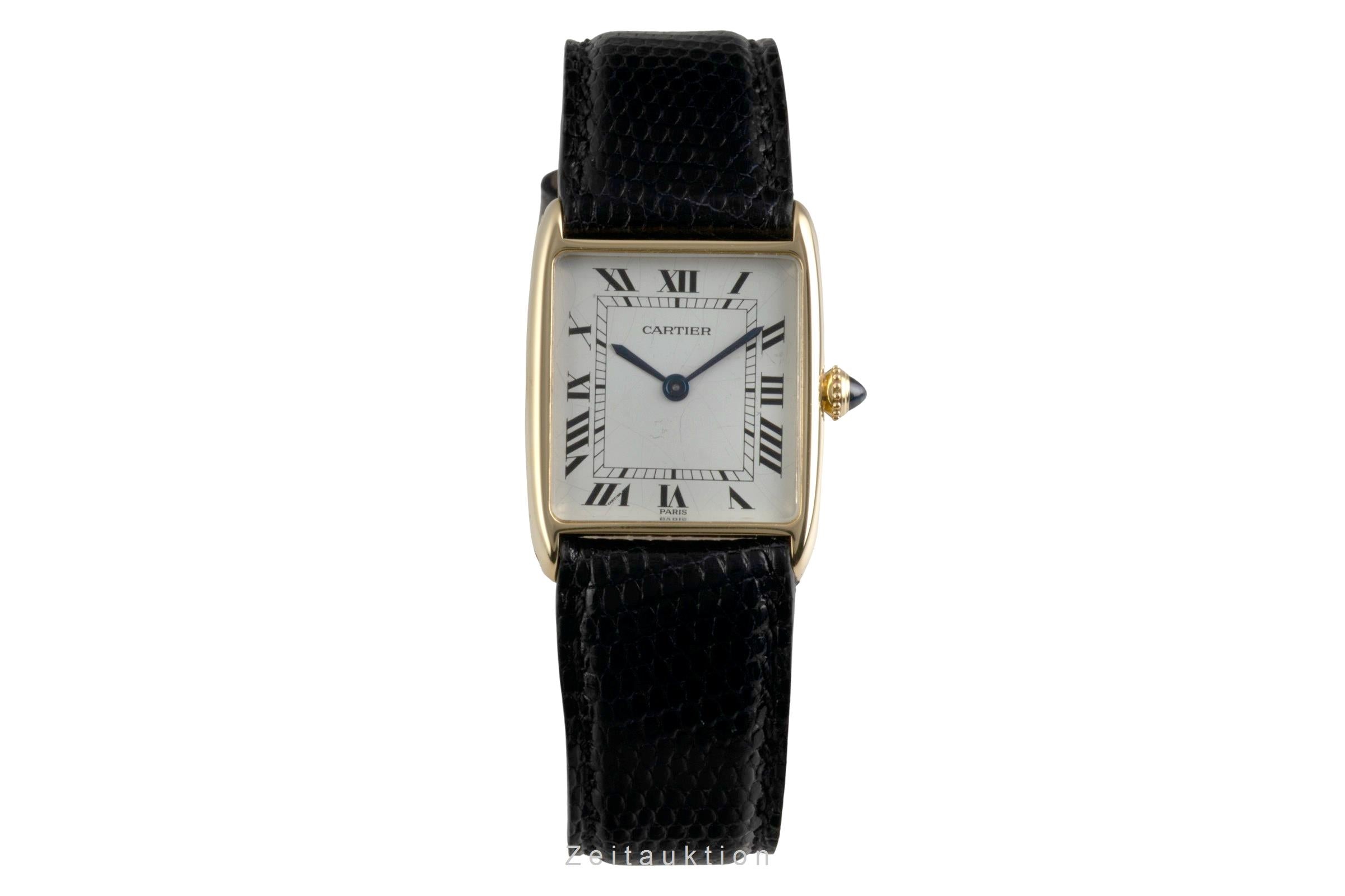 Cartier Tank 18 ct gold manual winding unisex 96041 Vintage  [2601586]