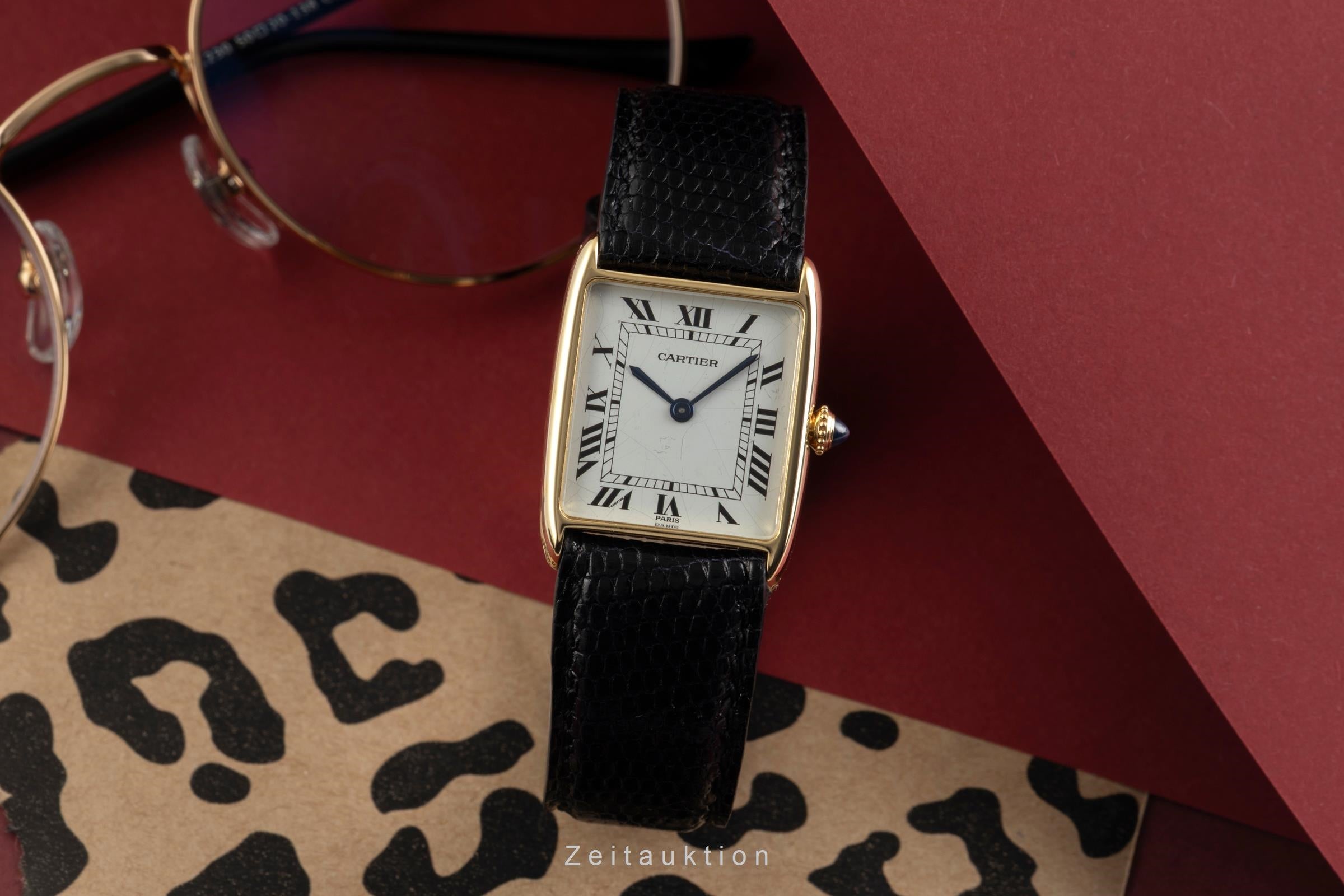 Cartier Tank 18 ct gold manual winding unisex 96041 Vintage  [2601586]