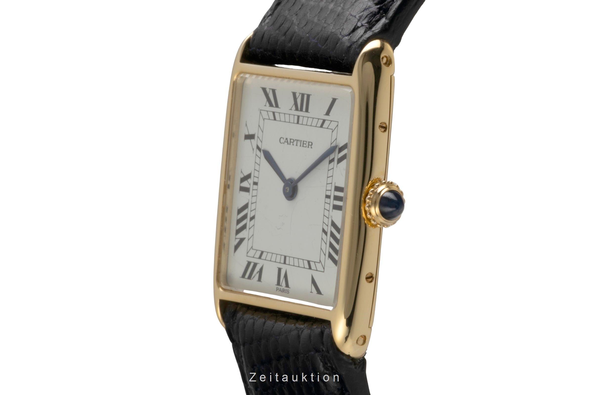 Cartier Tank 18 ct gold manual winding unisex 96041 Vintage  [2601586]