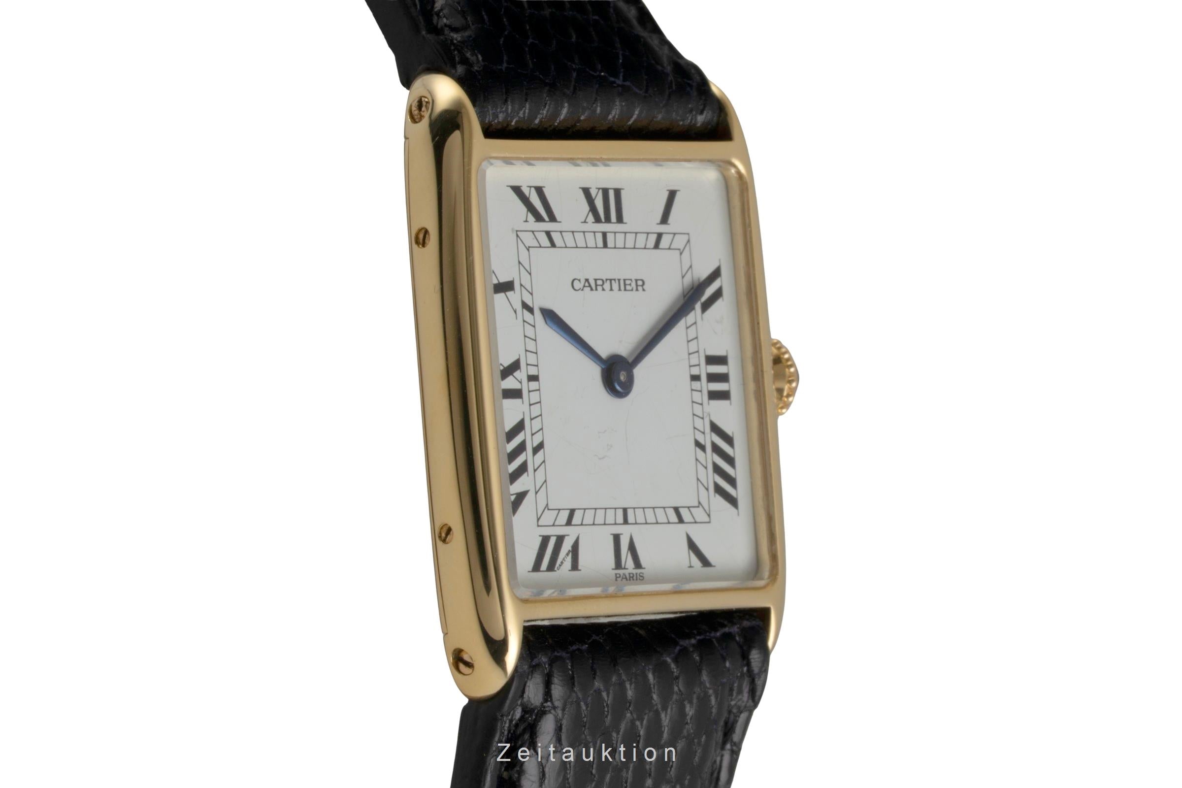 Cartier Tank 18 ct gold manual winding unisex 96041 Vintage  [2601586]