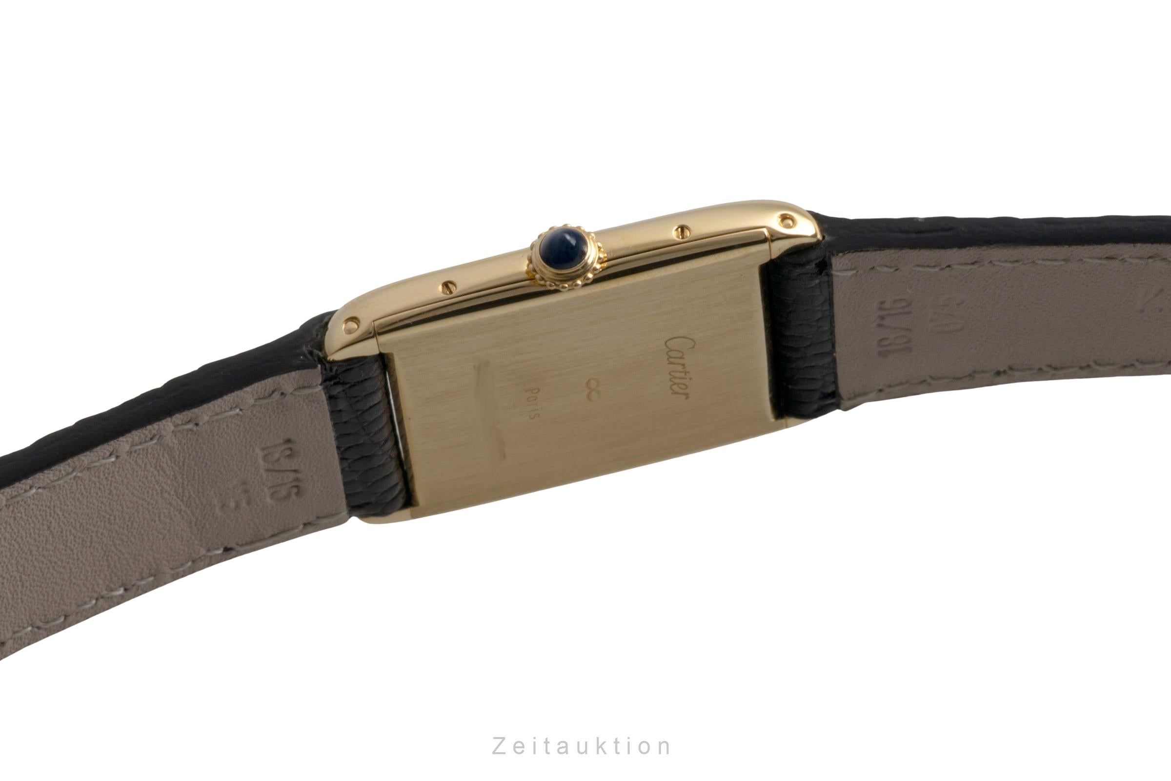 Cartier Tank 18 ct gold manual winding unisex 96041 Vintage  [2601586]