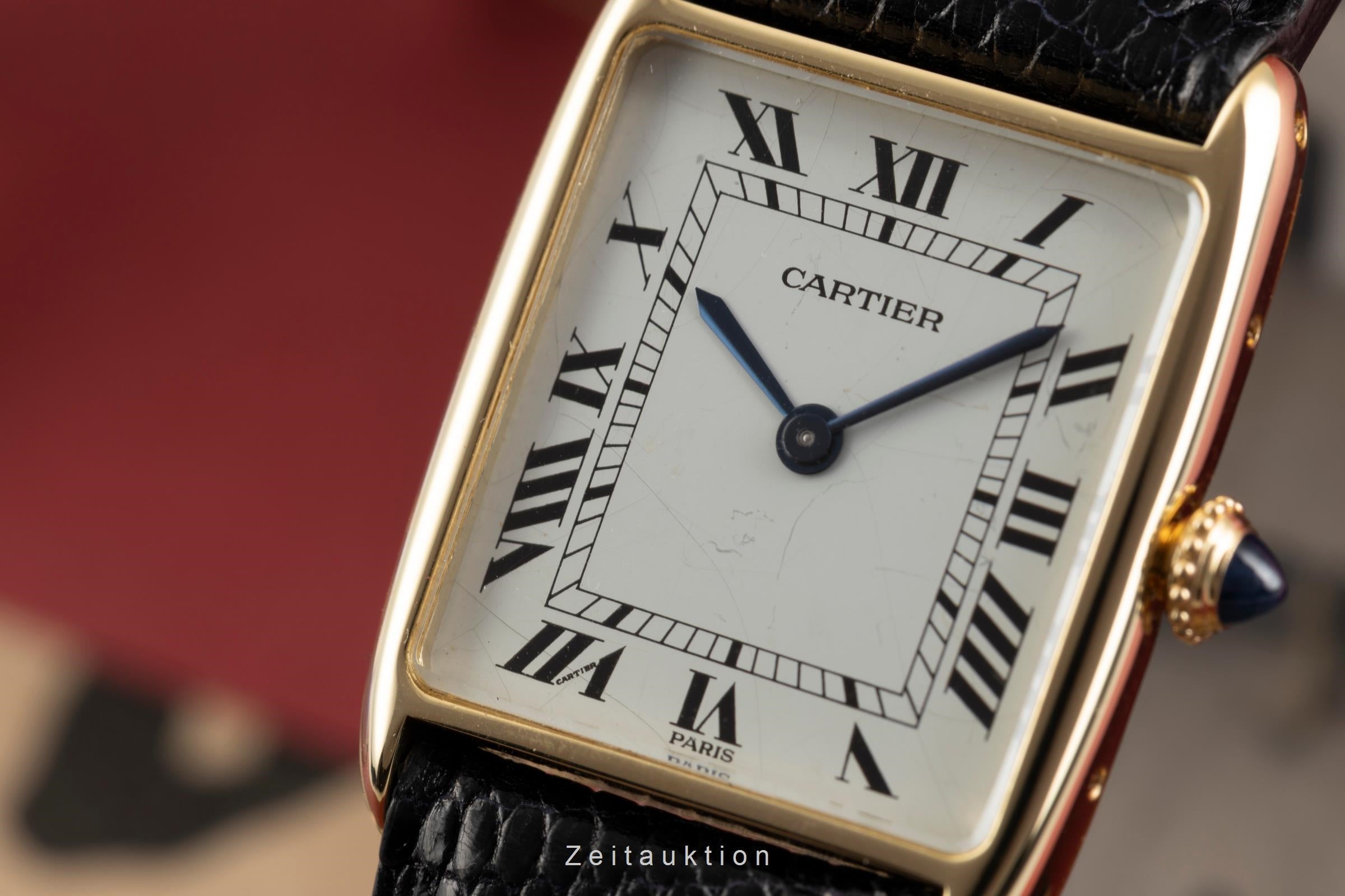 Cartier Tank 18 ct gold manual winding unisex 96041 Vintage  [2601586]