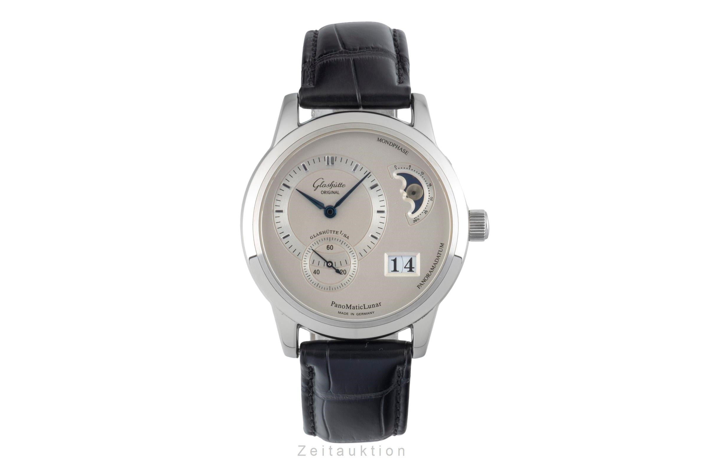 Glashütte PanoMaticLunar acier automatique montre pour hommes 90-02-02-02-04  [2601589]