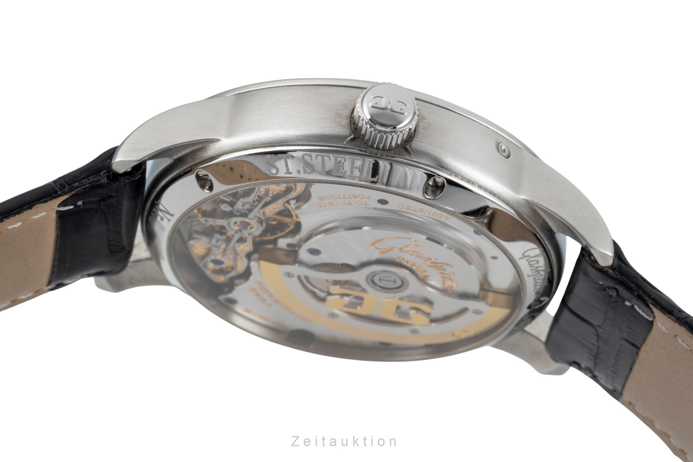 Glashütte PanoMaticLunar acier automatique montre pour hommes 90-02-02-02-04  [2601589]