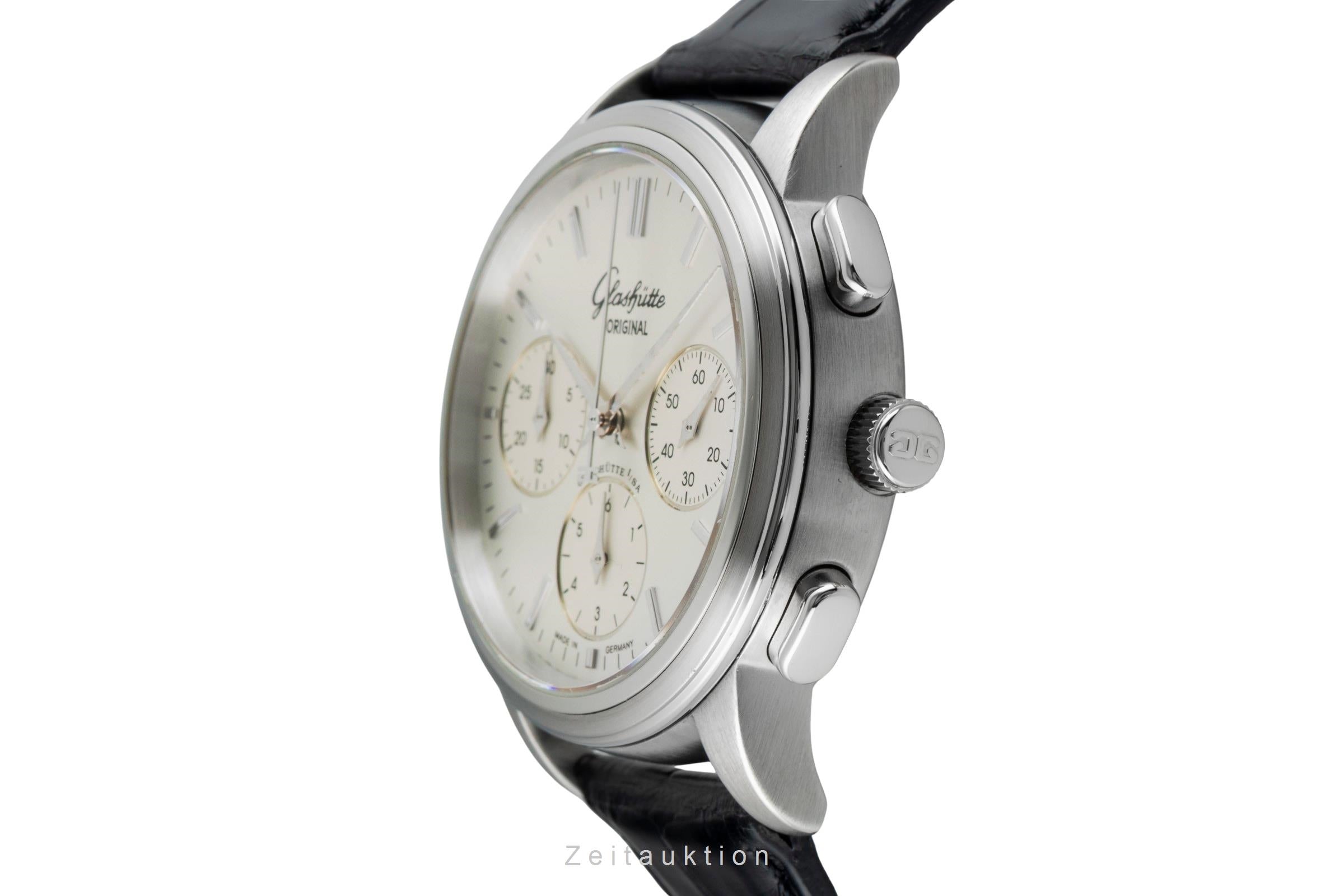 Glashütte Senator cronografo acciaio automatismo orologio da uomo 39-31-11-13-04  [2601590]