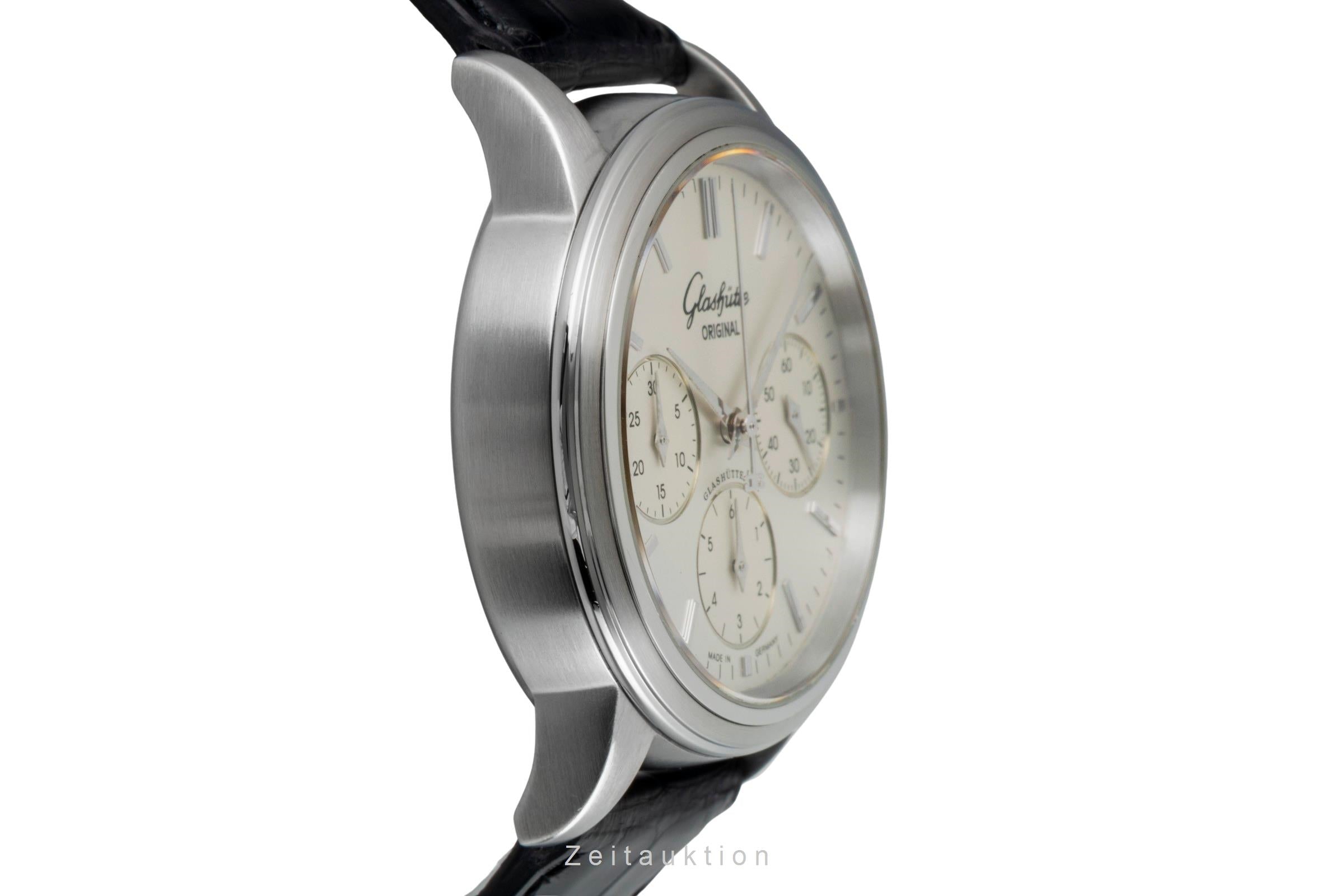 Glashütte Senator cronografo acciaio automatismo orologio da uomo 39-31-11-13-04  [2601590]