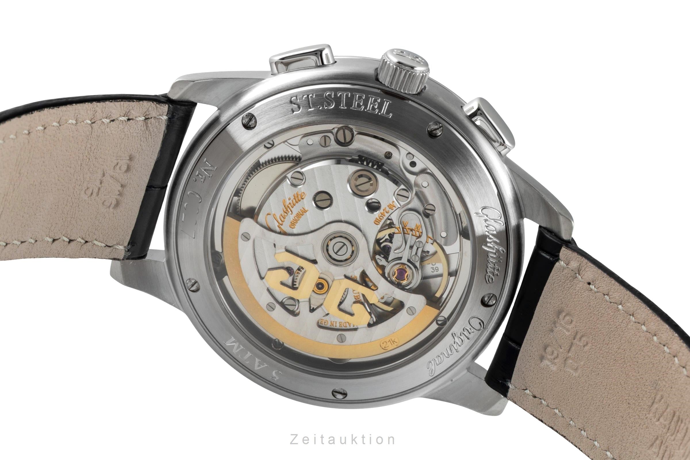Glashütte Senator cronografo acciaio automatismo orologio da uomo 39-31-11-13-04  [2601590]