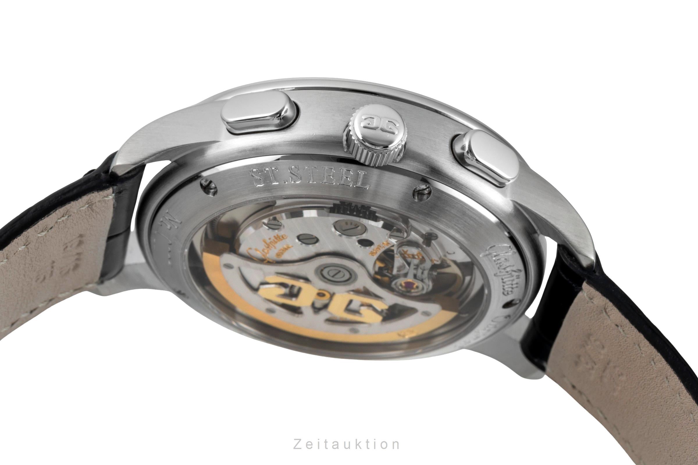 Glashütte Senator cronografo acciaio automatismo orologio da uomo 39-31-11-13-04  [2601590]