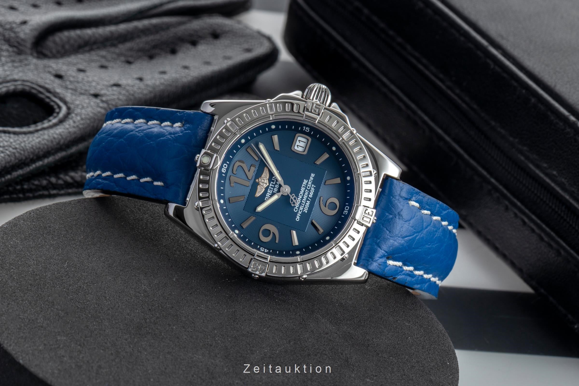 Breitling Callistino Stahl Quarz Herrenuhr Ref. A77346 Box & Papiere 2003 [2601594]