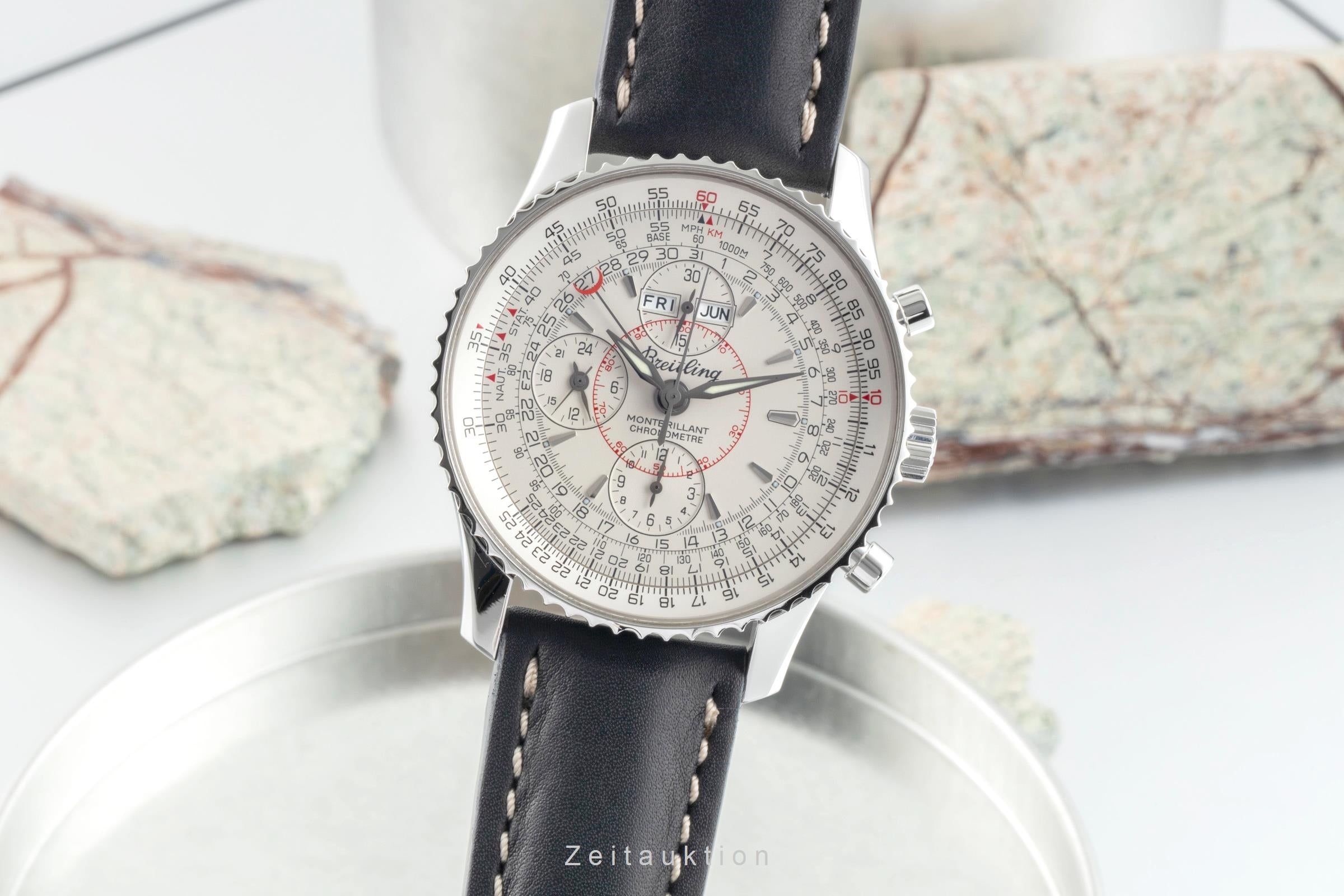 Breitling Montbrillant Datora Chronograph Stahl Automatik Ref. A2133012/G518 B&P [2601601]