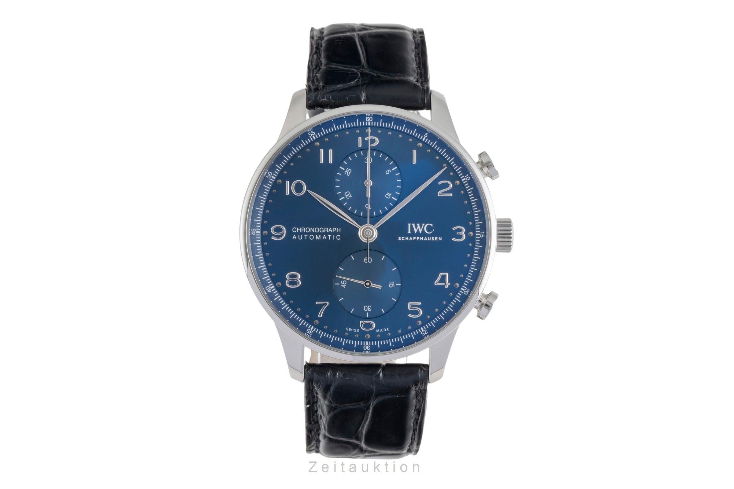 IWC Portugieser cronógrafo acero automático reloj para caballeros IW371606 LP: 9100EUR  [2601607]