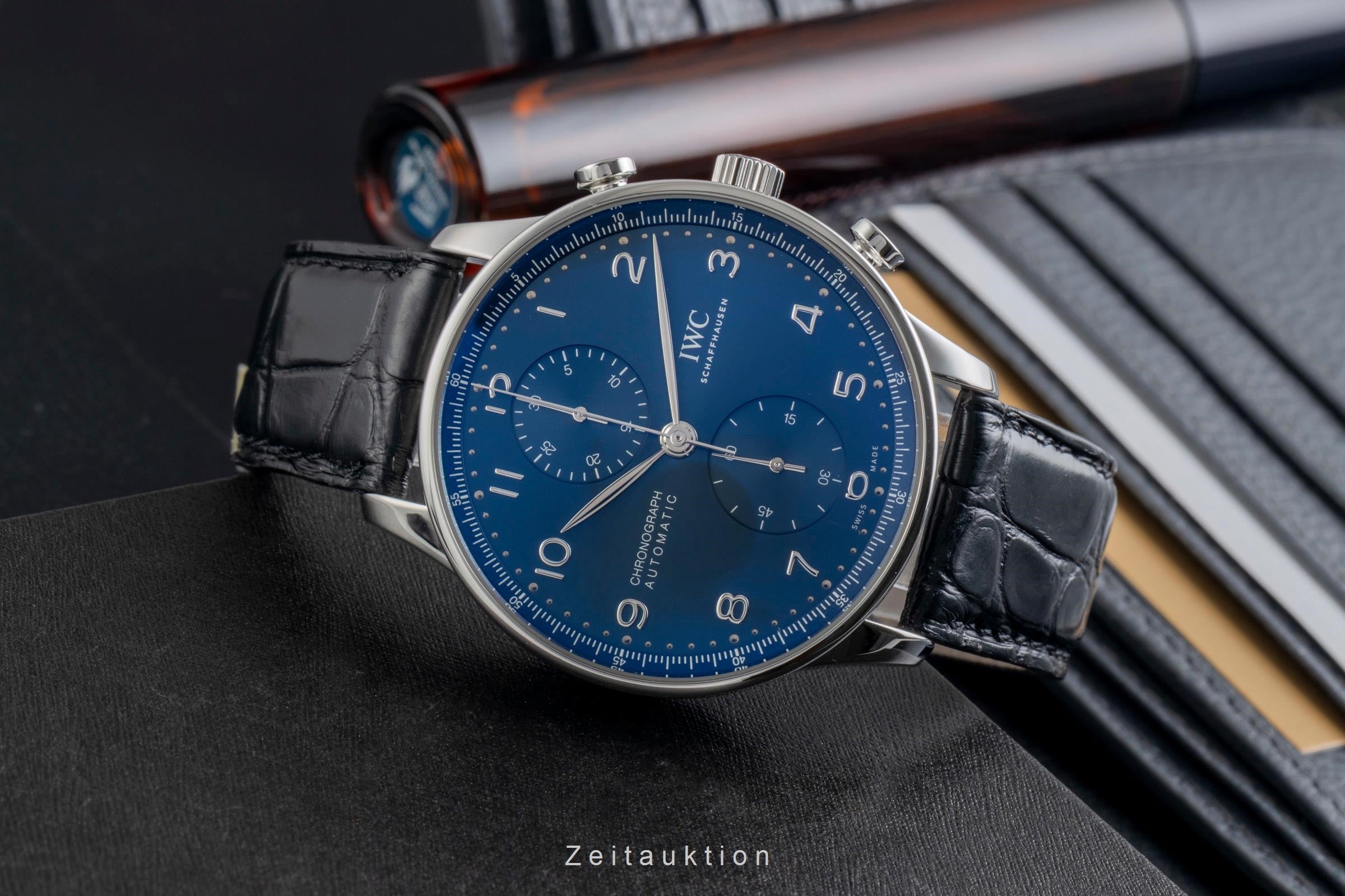 IWC Portugieser cronógrafo acero automático reloj para caballeros IW371606 LP: 9100EUR  [2601607]