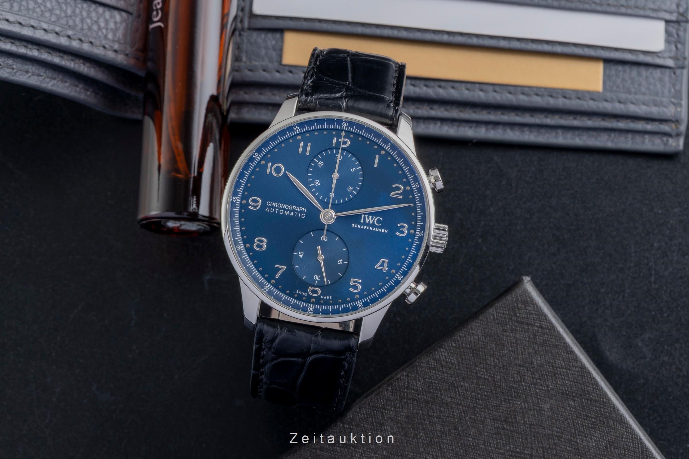 IWC Portugieser cronógrafo acero automático reloj para caballeros IW371606 LP: 9100EUR  [2601607]