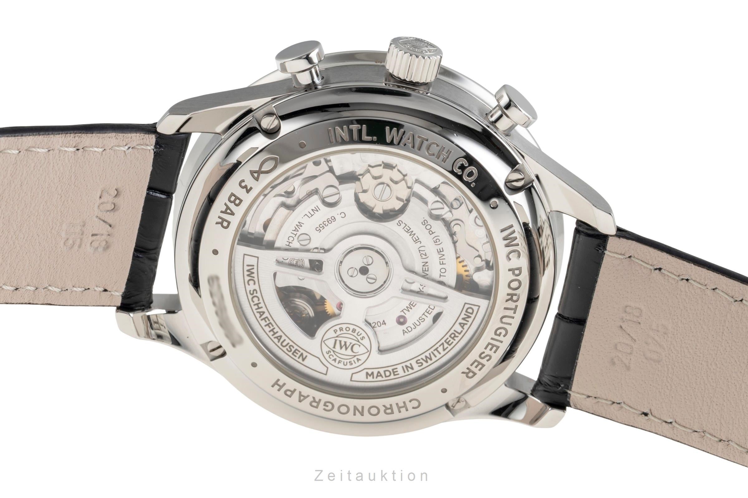 IWC Portugieser cronógrafo acero automático reloj para caballeros IW371606 LP: 9100EUR  [2601607]