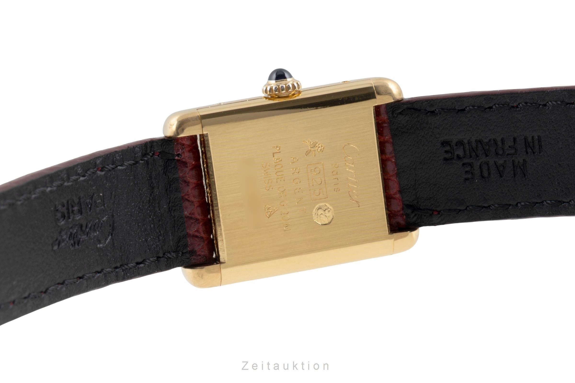 Cartier Tank silver-gilt manual winding women's watch Vintage  [2601618]