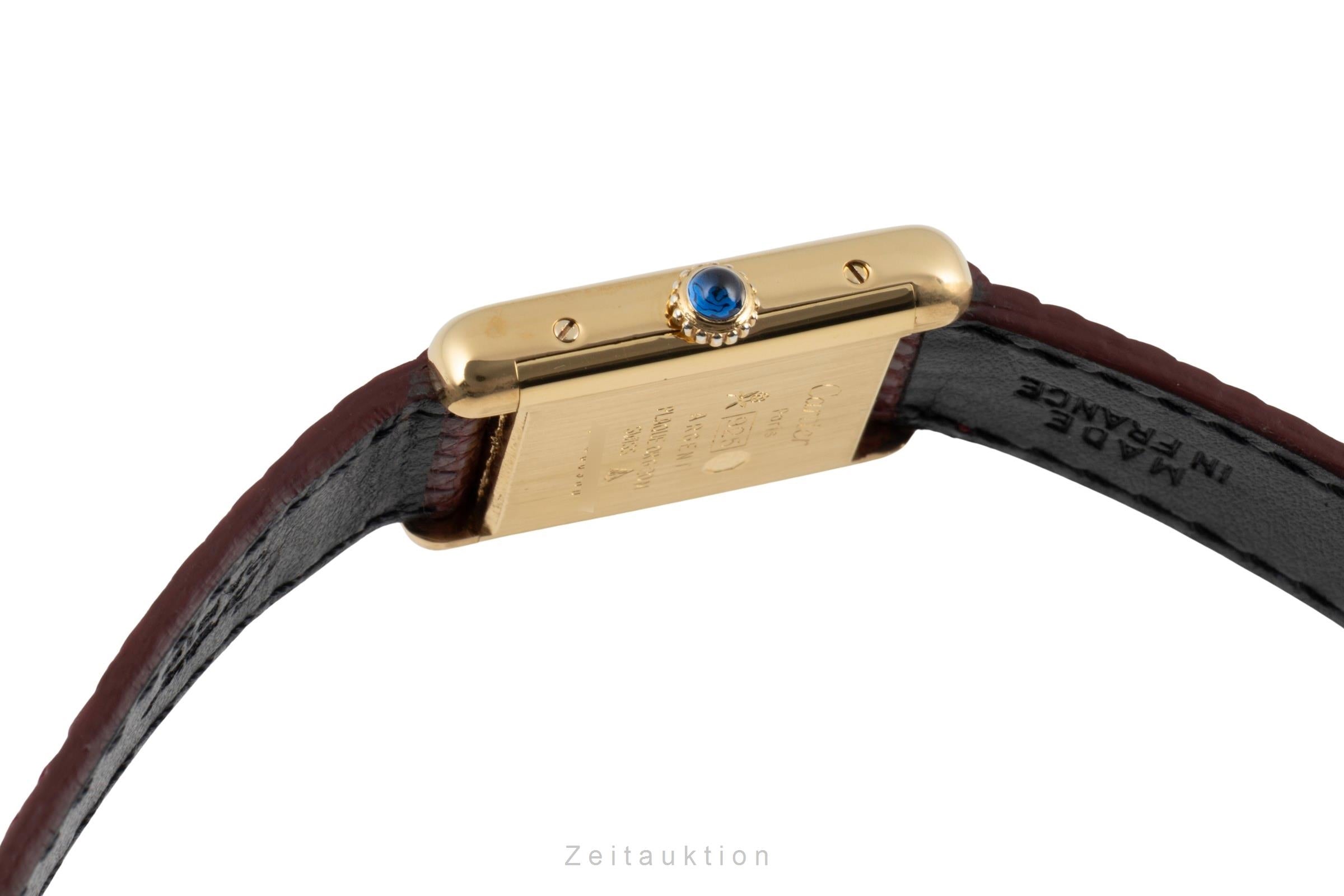Cartier Tank silver-gilt manual winding women's watch Vintage  [2601618]