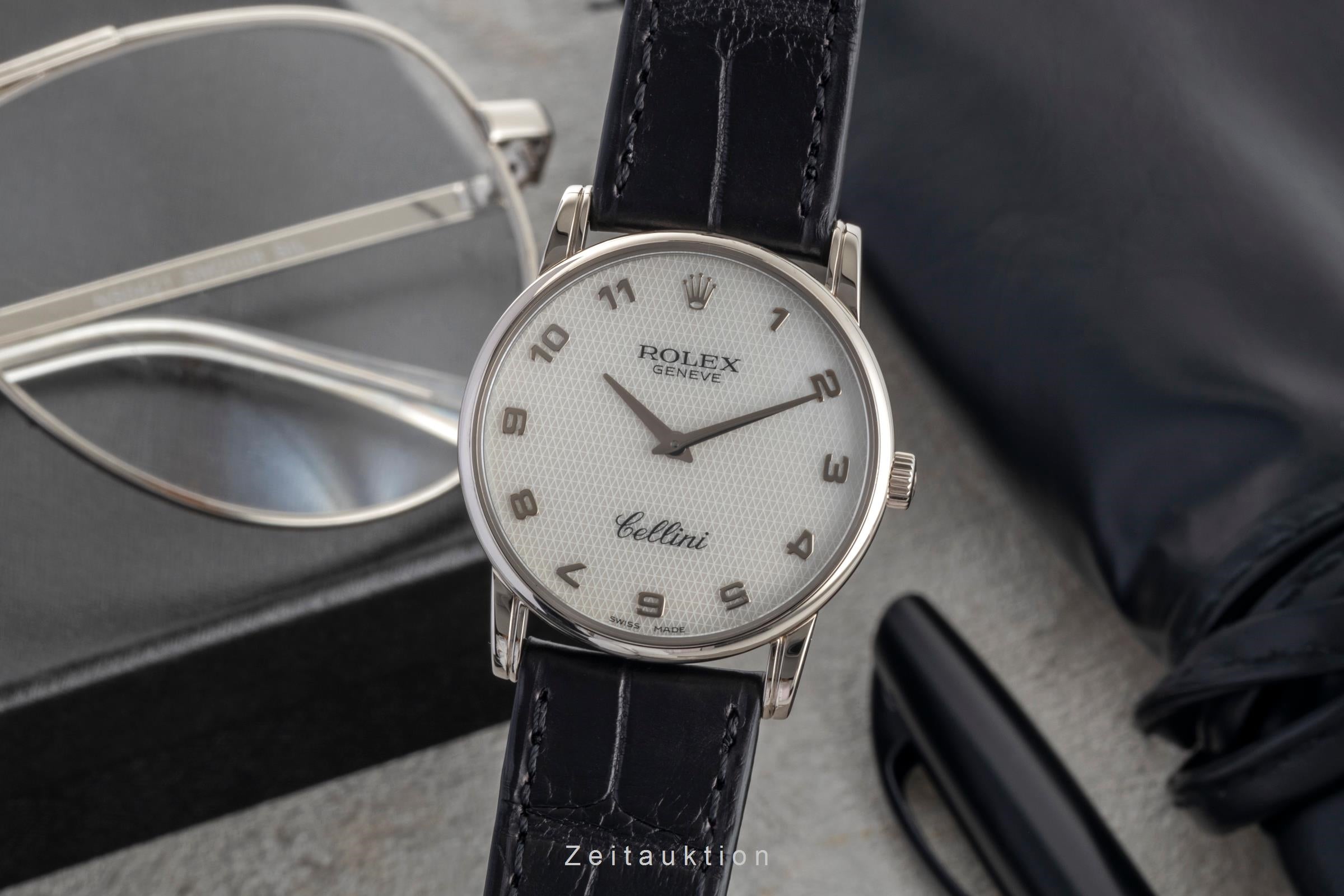 Rolex Cellini 18k (0,750) Weissgold Handaufzug Herrenuhr Ref. 5116 Klassiker [2601620]