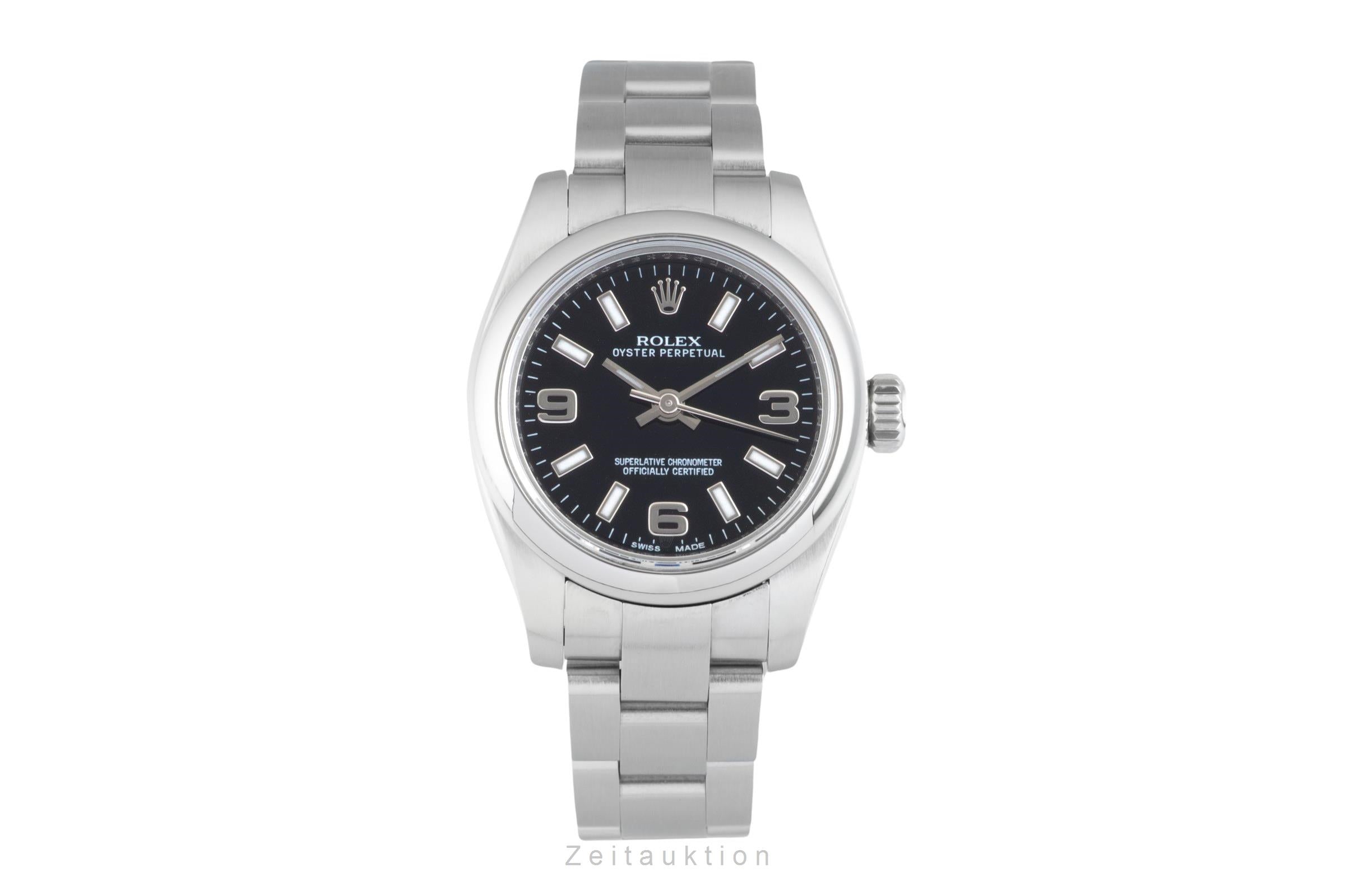 Rolex Oyster Perpetual Lady Automatik Edelstahl Damenuhr Ref 176200 Papiere 2008 [2601621]