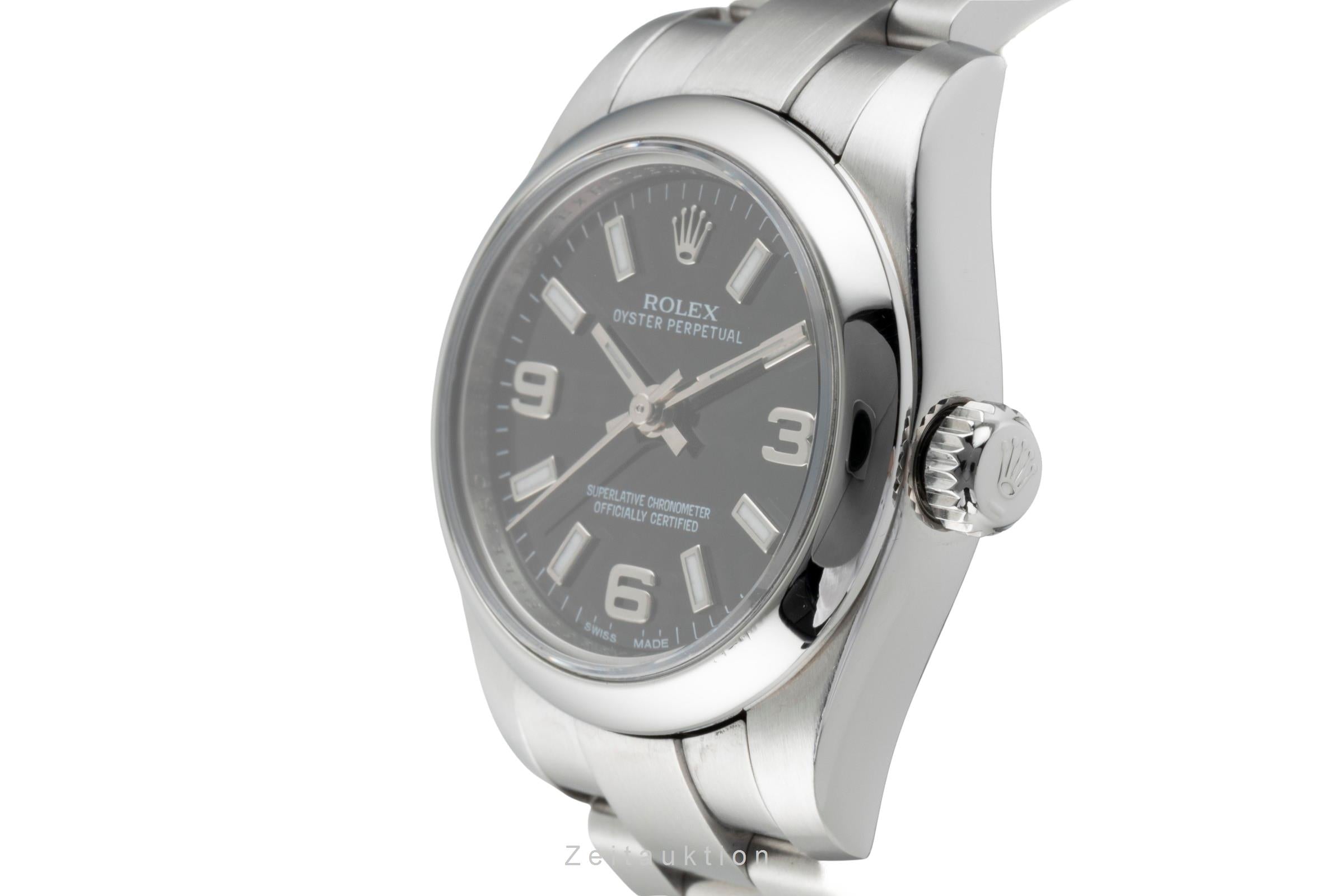 Rolex Oyster Perpetual Lady Automatik Edelstahl Damenuhr Ref 176200 Papiere 2008 [2601621]