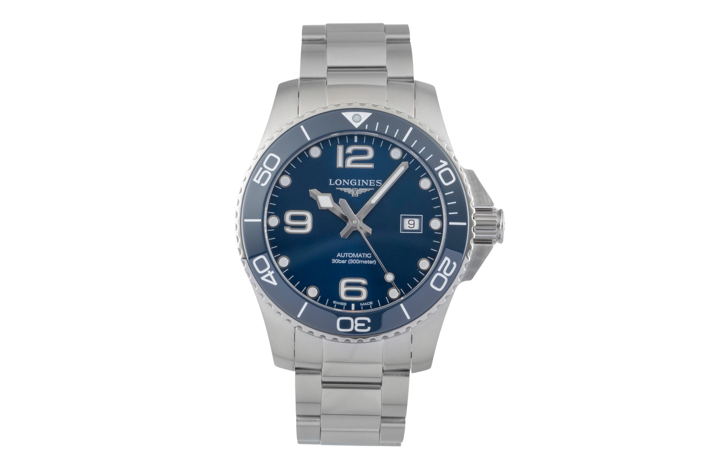 Longines Hydro Conquest Stahl Automatik Herrenuhr Ref. L3.782.4.96.6 B&P 2023  [2601632]